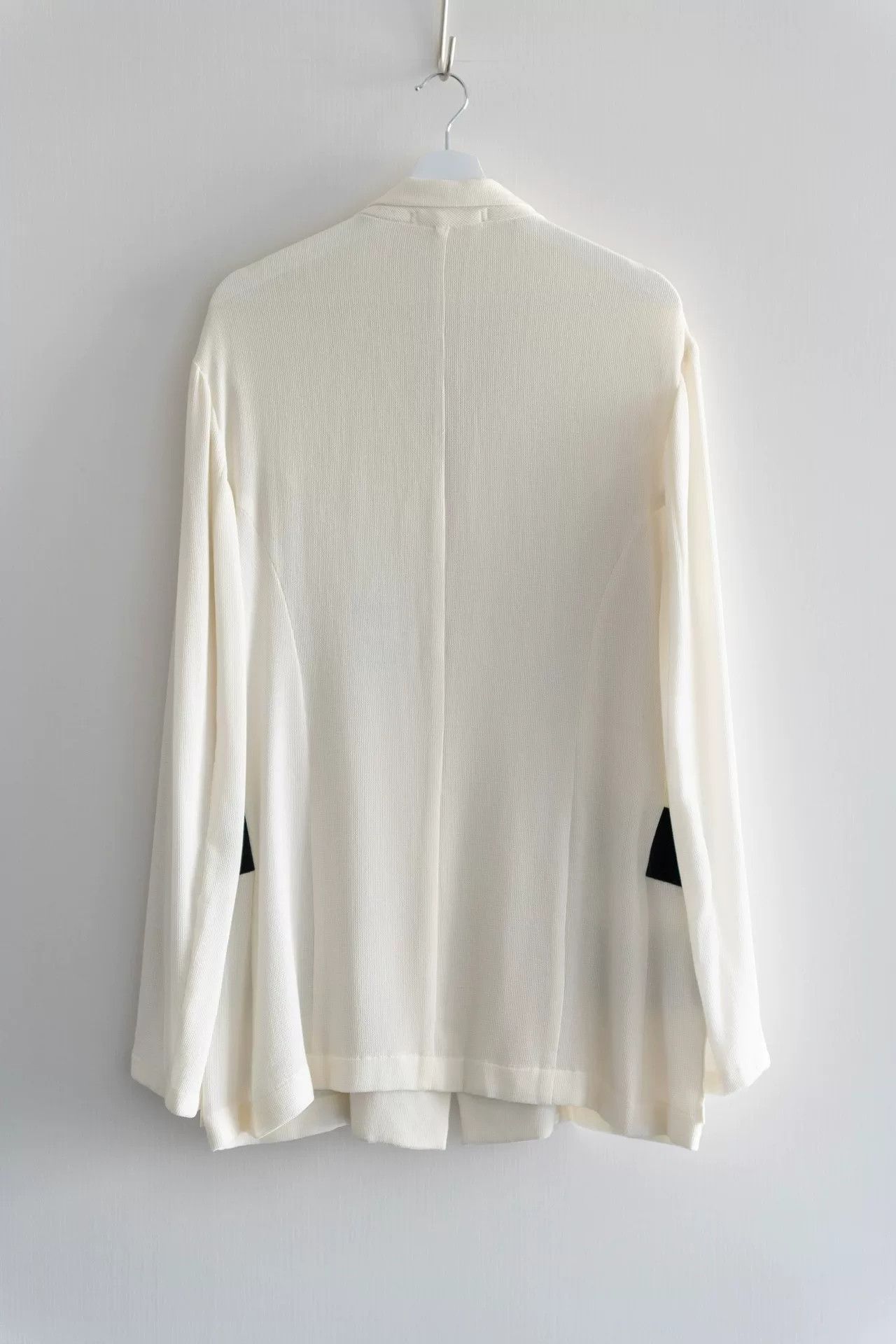 Yohji Yamamoto Yohji Yamamoto Velvet Reconstructed White Jacket Size US M / EU 48-50 / 2 - 2 Thumbnail
