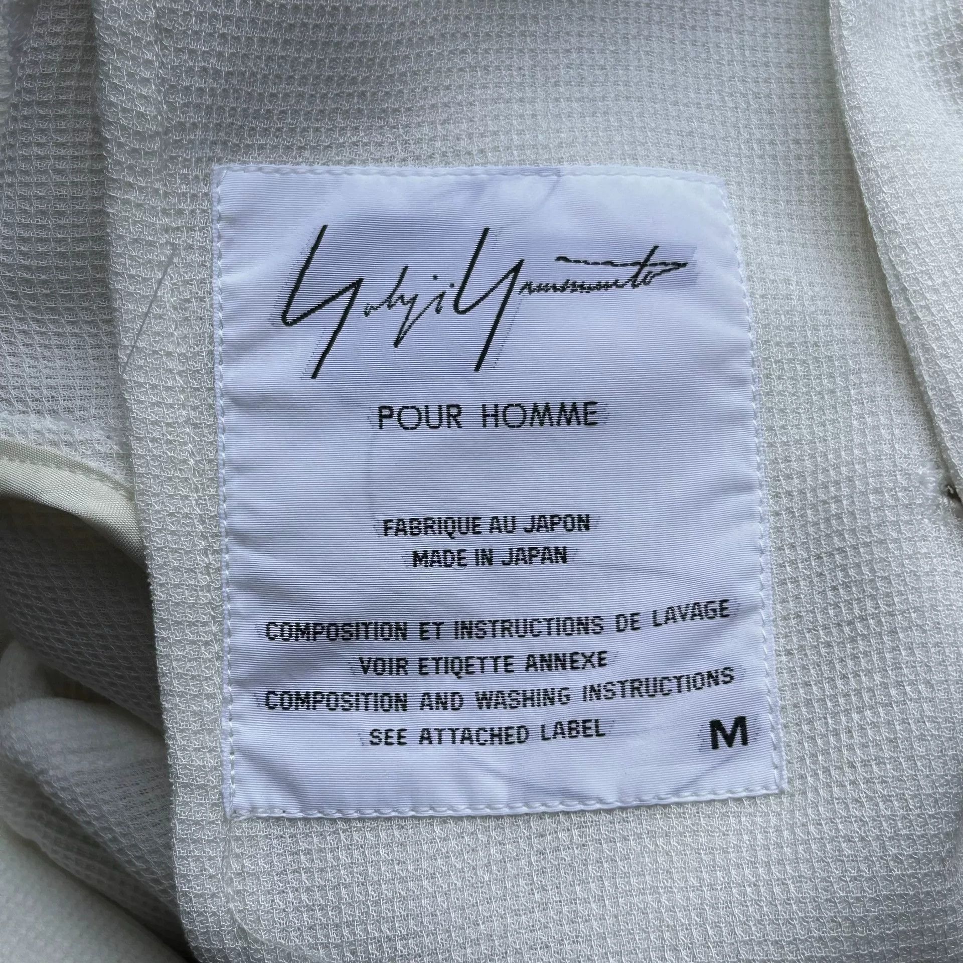 Yohji Yamamoto Yohji Yamamoto Velvet Reconstructed White Jacket Size US M / EU 48-50 / 2 - 6 Thumbnail