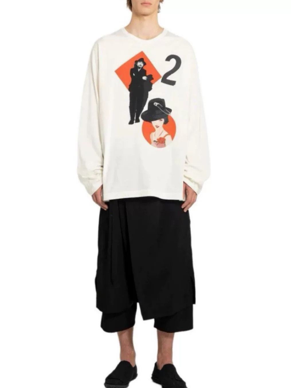 Yohji Yamamoto Yohji Yamamoto Poker Print Long Sleeve T-Shirt Size US M / EU 48-50 / 2 - 4 Thumbnail