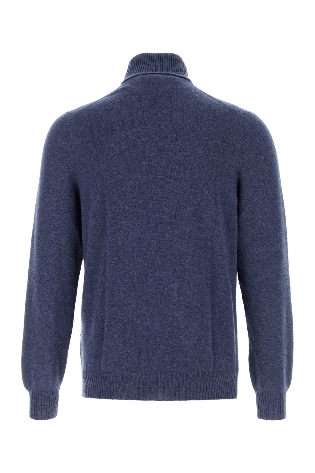 Fedeli Air Force Blue Cashmere Sweater Size US S / EU 44-46 / 1 - 2 Thumbnail