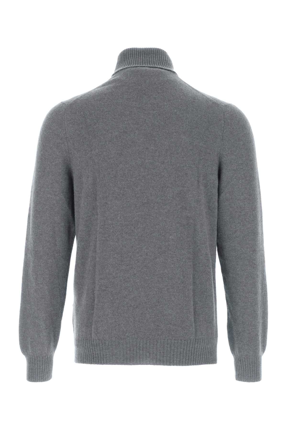 Fedeli Grey Cashmere Sweater Size US M / EU 48-50 / 2 - 2 Thumbnail