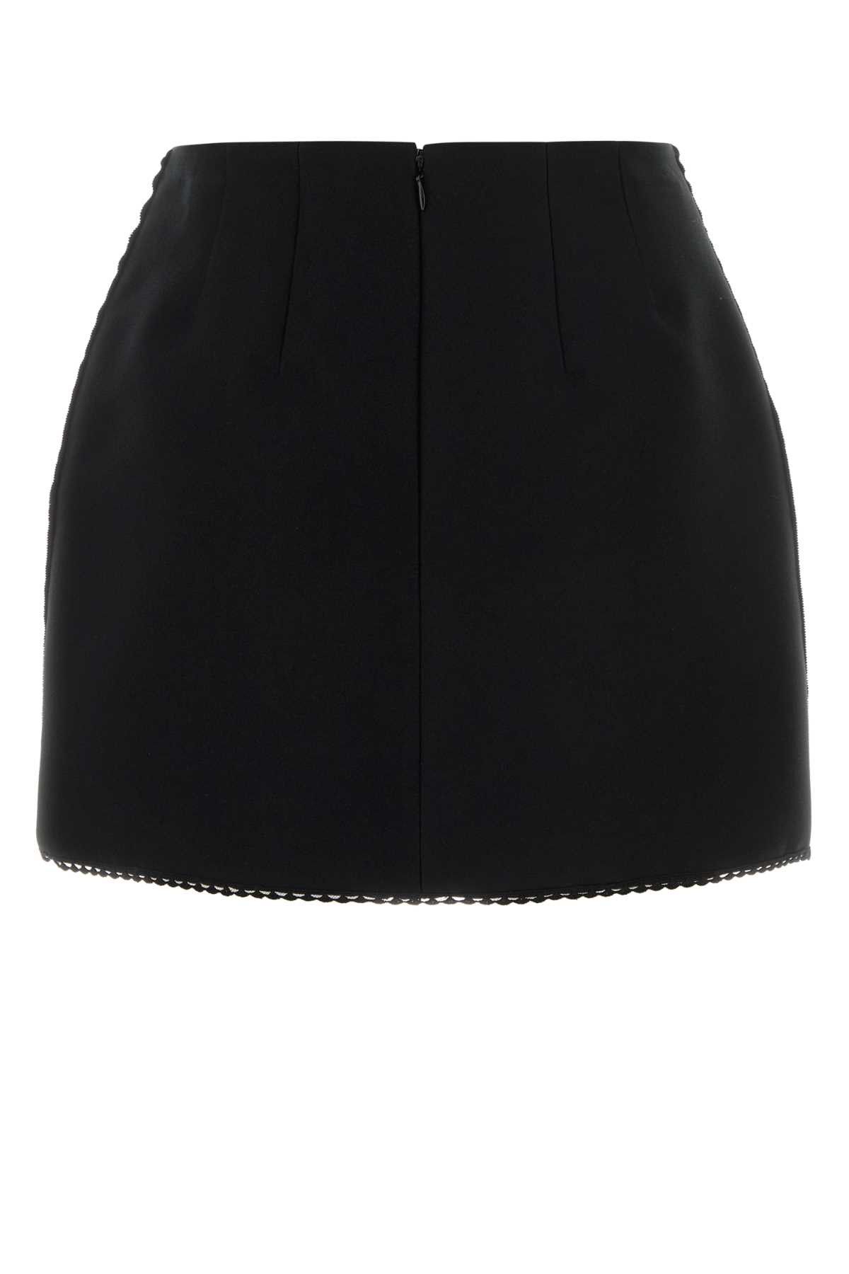 Prada Black Polyester Blend Mini Skirt Size 28" / US 6 / IT 42 - 2 Thumbnail