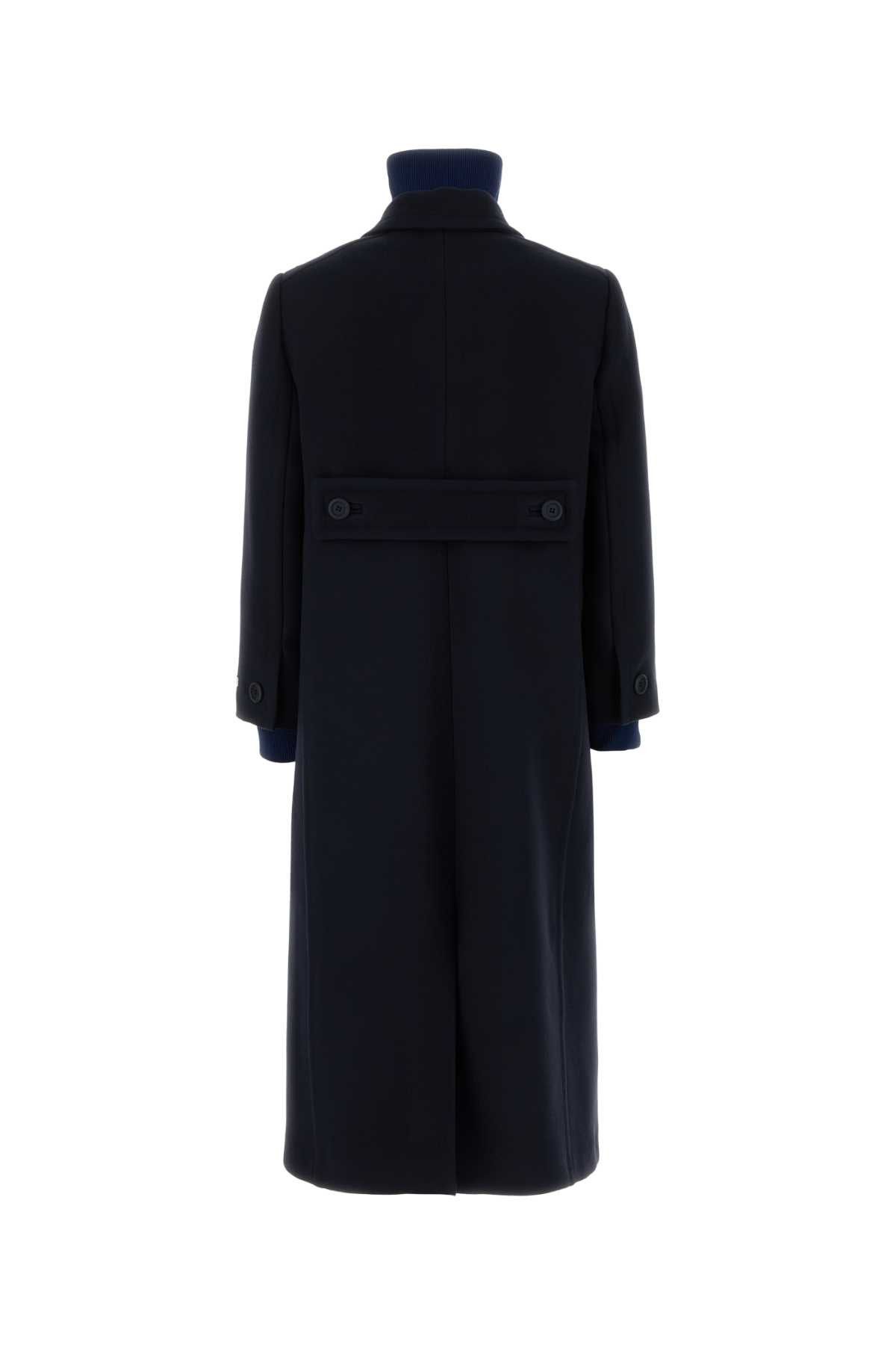 Prada Navy Blue Wool Coat Size M / US 6-8 / IT 42-44 - 2 Thumbnail