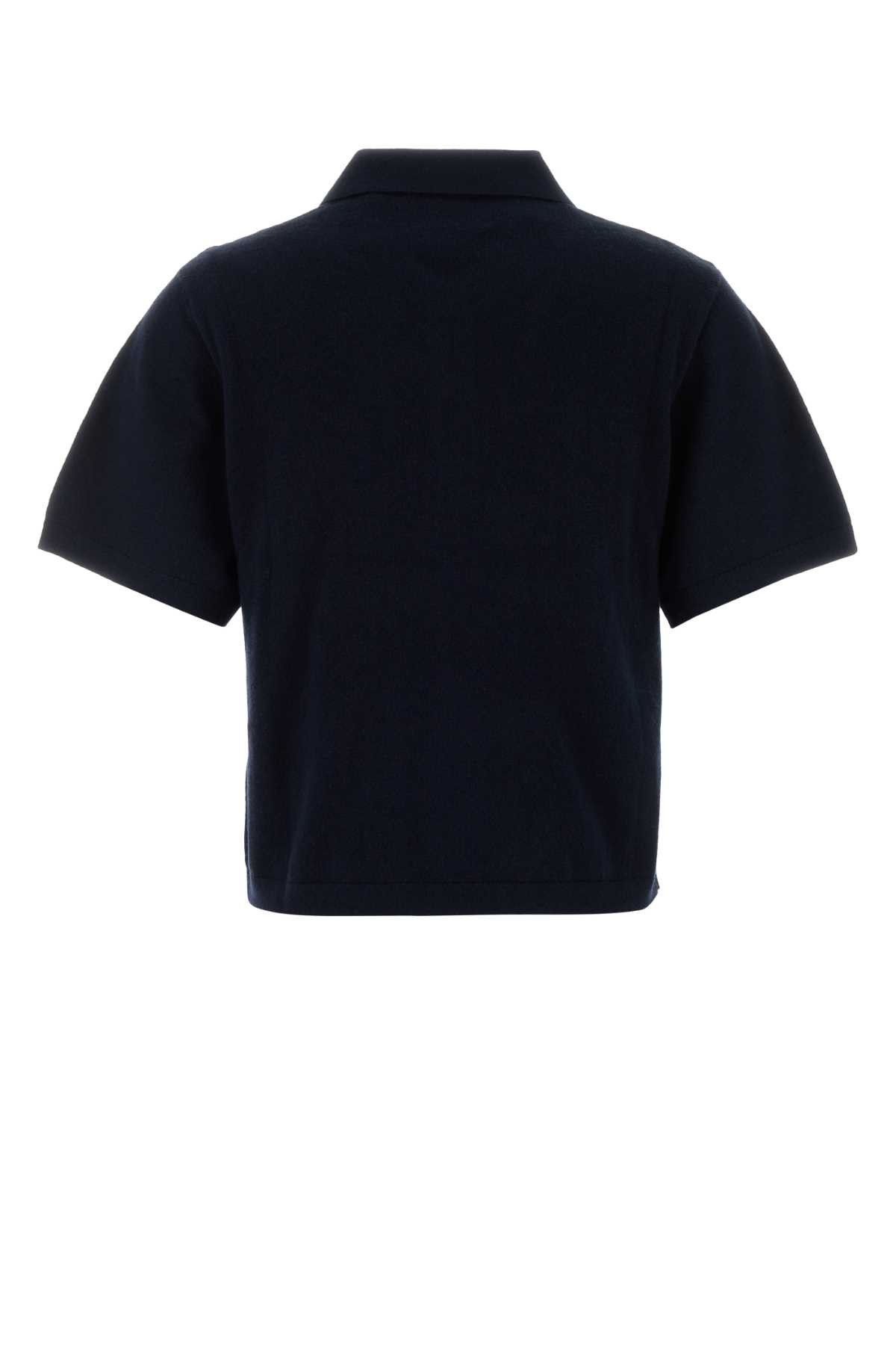 Isabel Marant Etoile Midnight Blue Cotton Blend Althea Polo Shirt Size L / US 10 / IT 46 - 2 Thumbnail