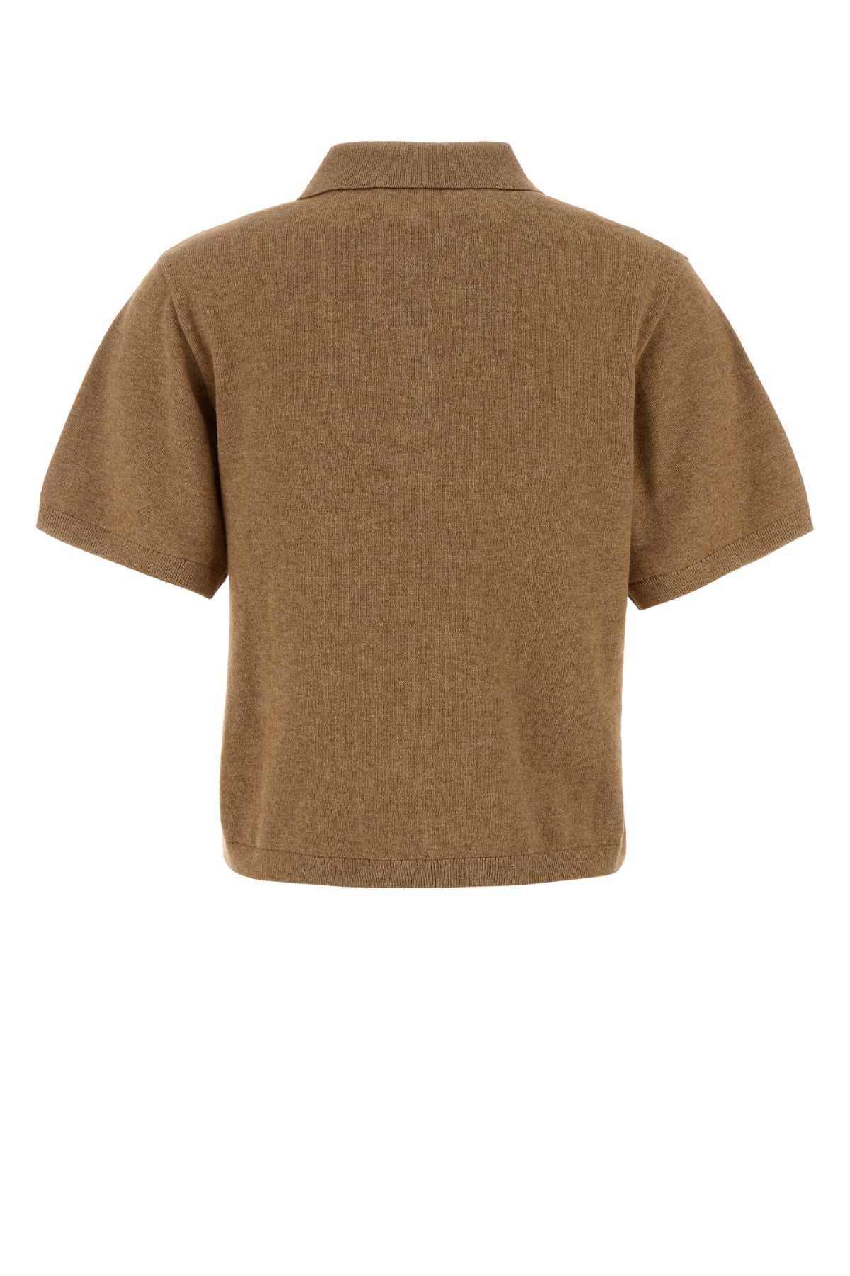 Isabel Marant Etoile Biscuit Cotton Blend Althea Polo Shirt Size M / US 6-8 / IT 42-44 - 2 Thumbnail