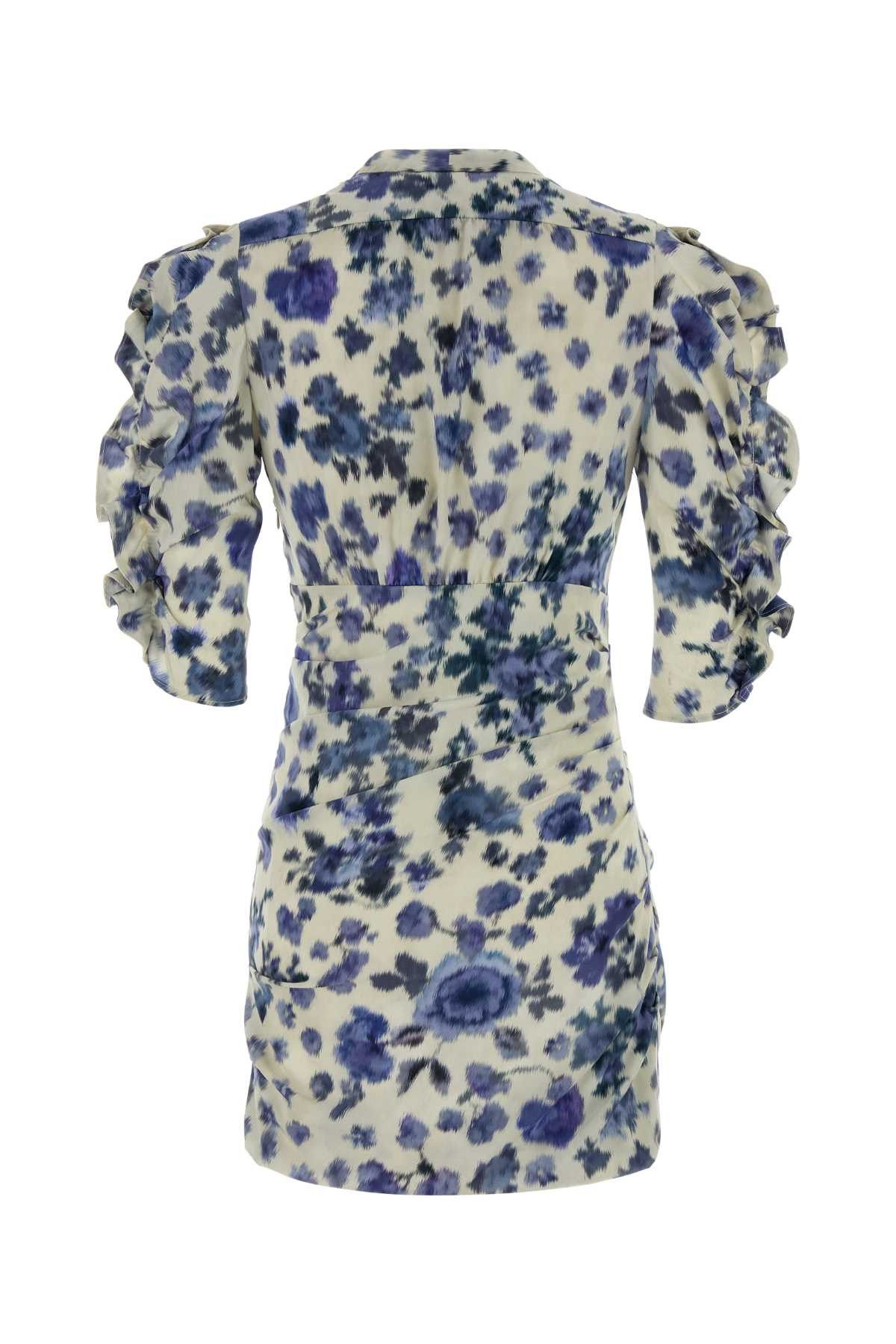 Isabel Marant Printed Stretch Silk Doris Mini Dress Size M / US 6-8 / IT 42-44 - 2 Thumbnail