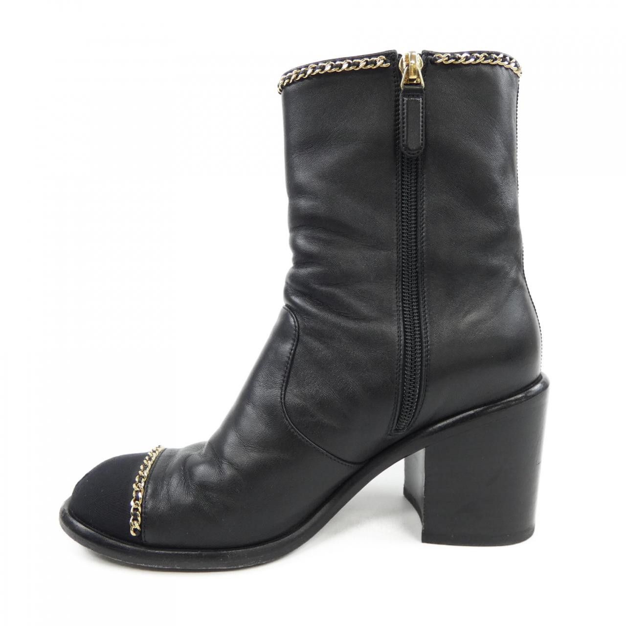 Chanel Chanel Chanel Ankle Boots Lambskin Boots Leather Shoes G37822Y55398 DUTY FREE for USA Size ONE SIZE - 2 Thumbnail