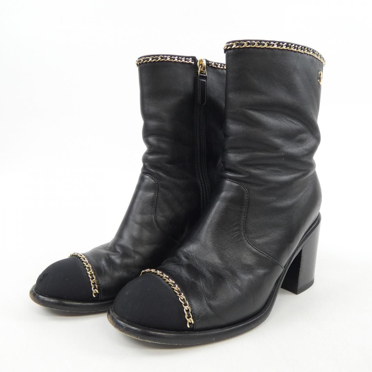 Chanel Chanel Chanel Ankle Boots Lambskin Boots Leather Shoes G37822Y55398 DUTY FREE for USA Size ONE SIZE - 3 Thumbnail
