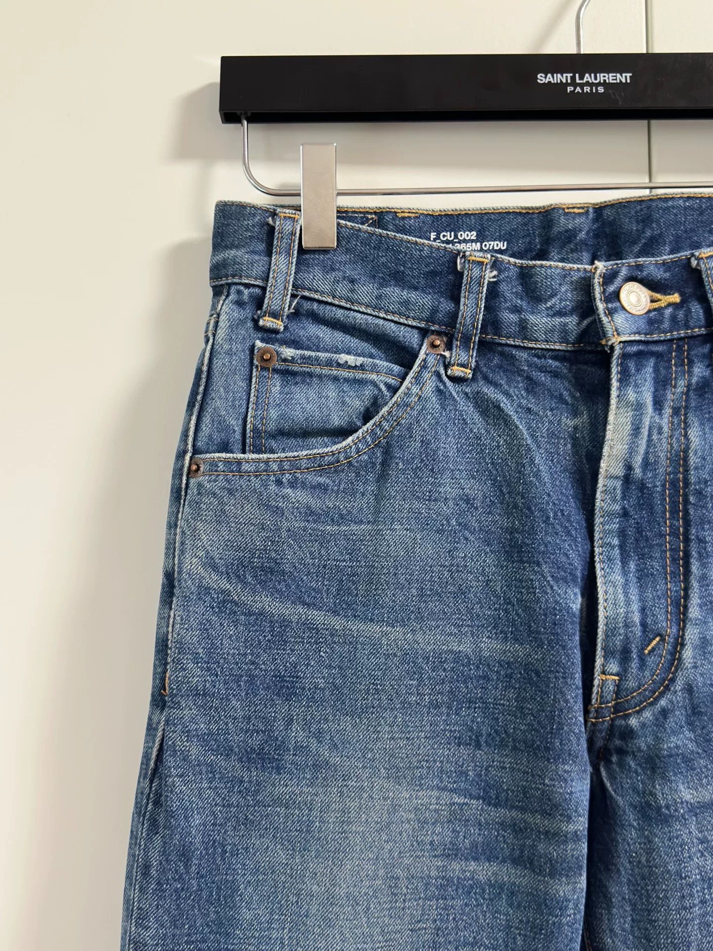 Celine classic blue wash flared denim pants Size 28" / US 6 / IT 42 - 2 Thumbnail