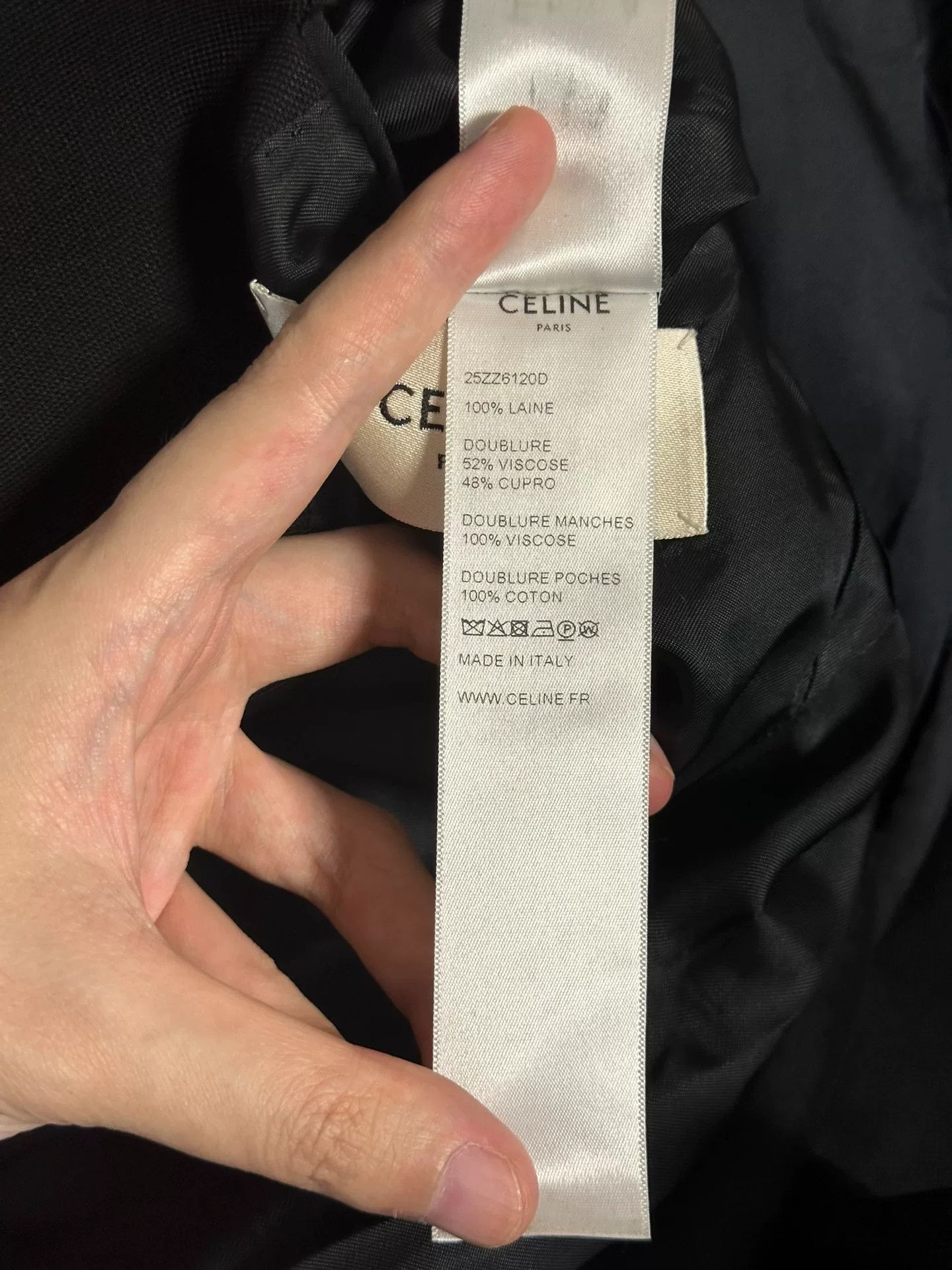 Celine Celine Women's Black Wool Blazer Size M / US 6-8 / IT 42-44 - 6 Thumbnail