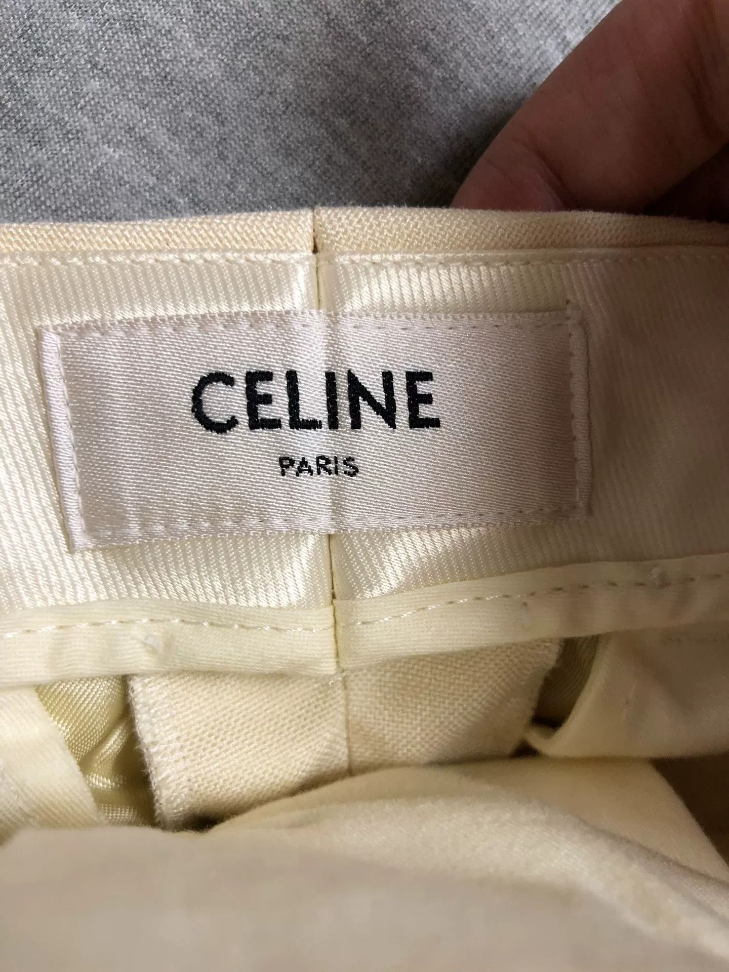 Celine celine beige silk flared pants Size 36" / US 14 / IT 50 - 4 Thumbnail