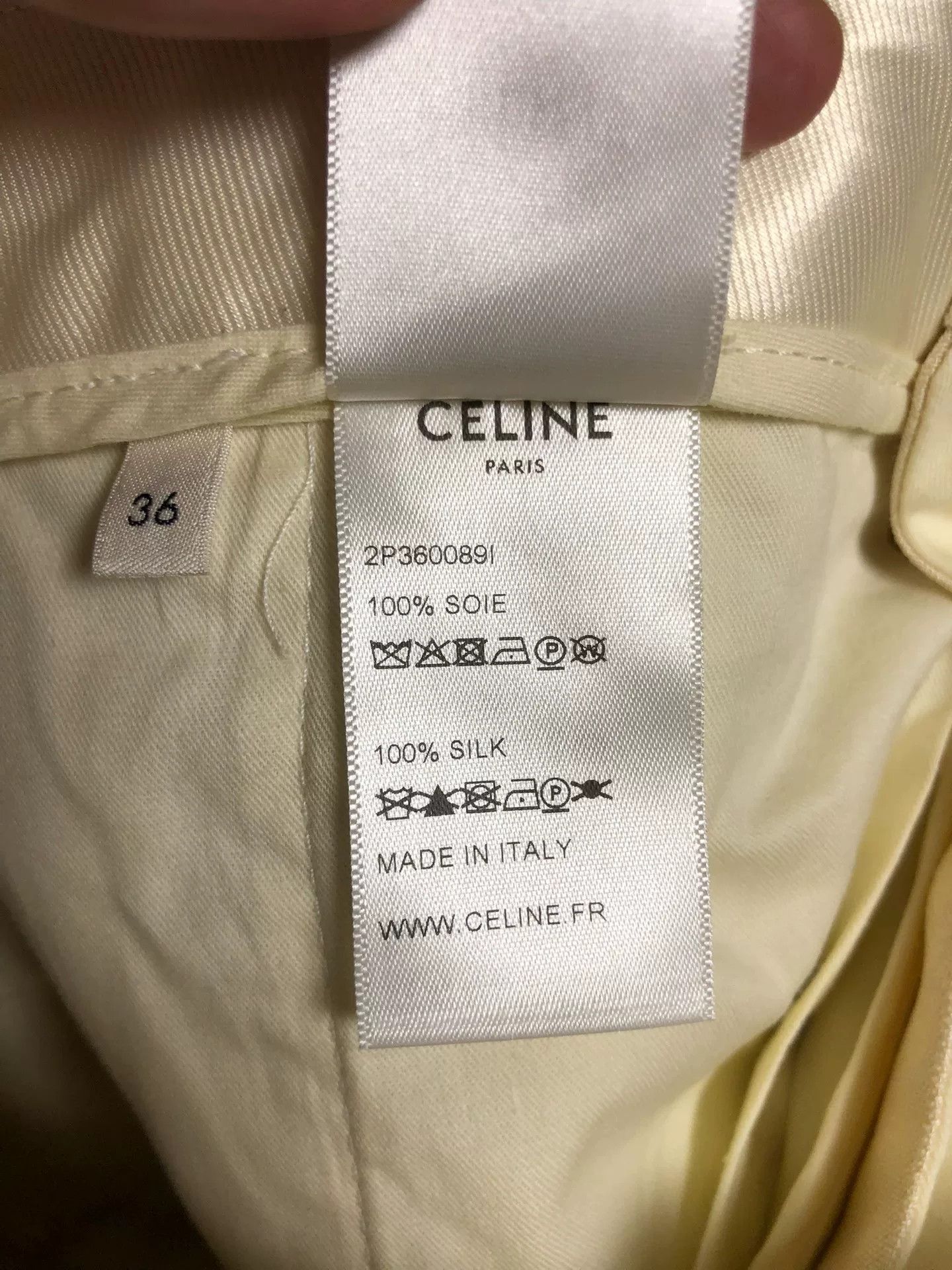 Celine celine beige silk flared pants Size 36" / US 14 / IT 50 - 6 Thumbnail