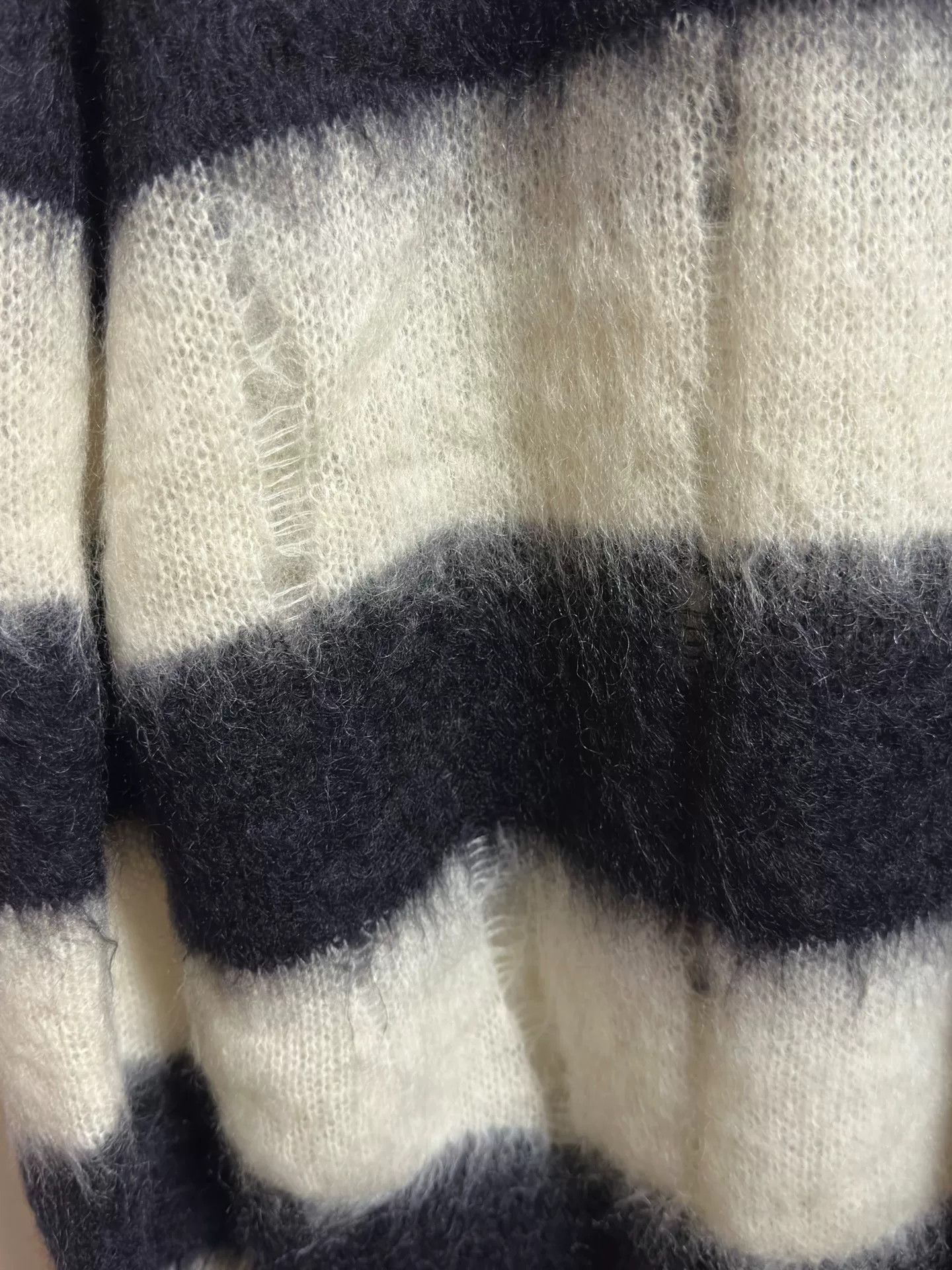 Saint Laurent Paris Saint Laurent Black White Striped Sweater Size S / US 4 / IT 40 - 2 Thumbnail