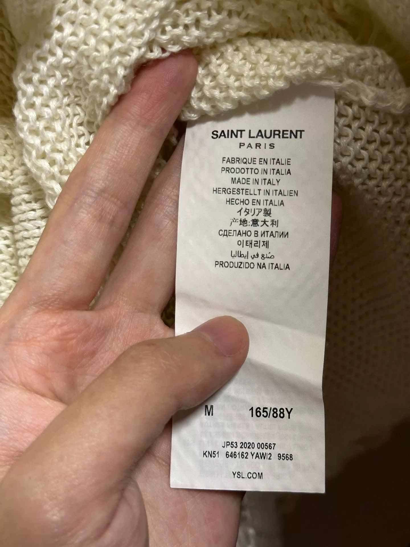 Saint Laurent Paris striped knit sweater by saint laurent Size US M / EU 48-50 / 2 - 7 Thumbnail