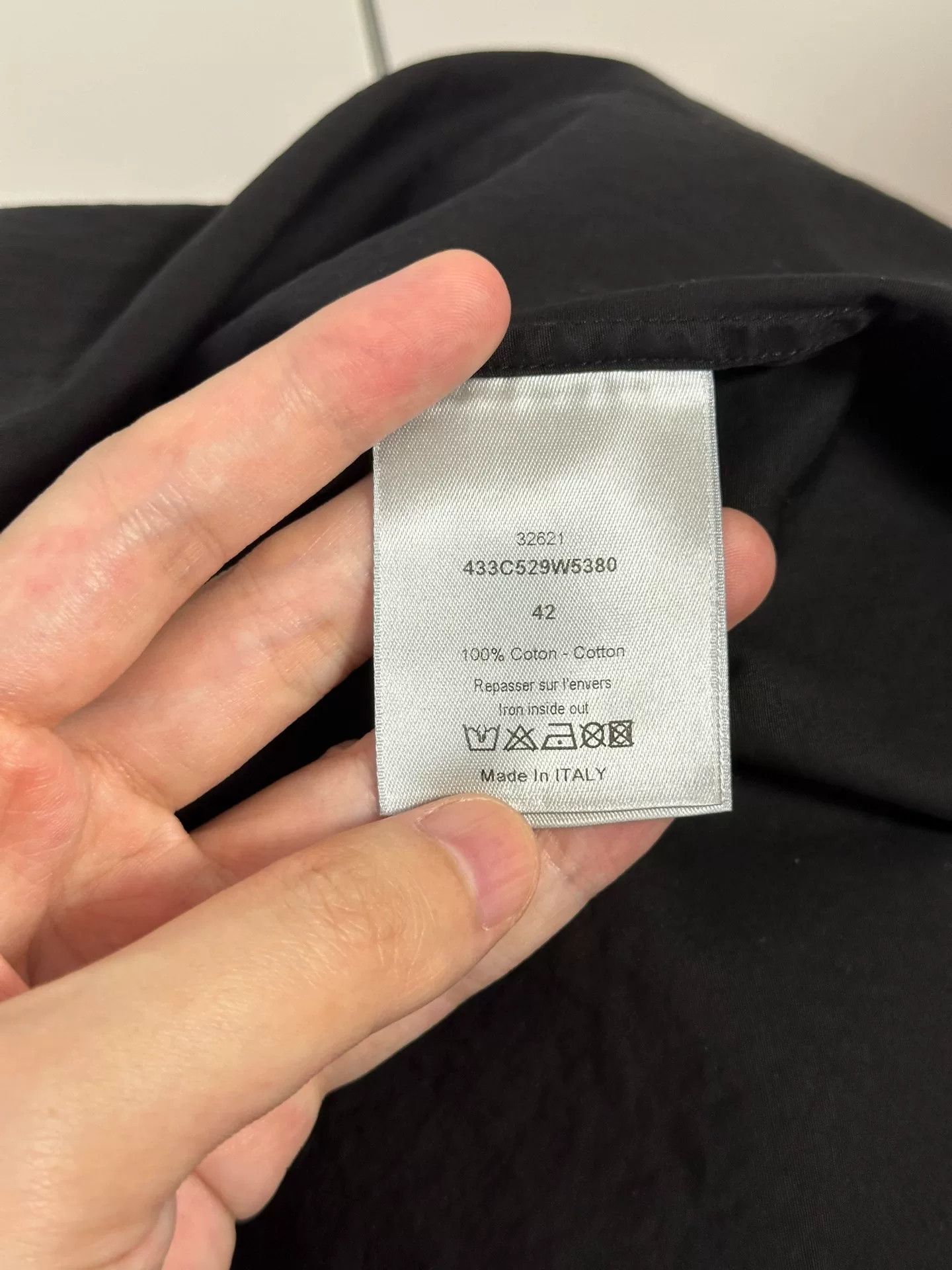 Dior Dior Black Shirt with Red and White Lines Size US L / EU 52-54 / 3 - 6 Thumbnail