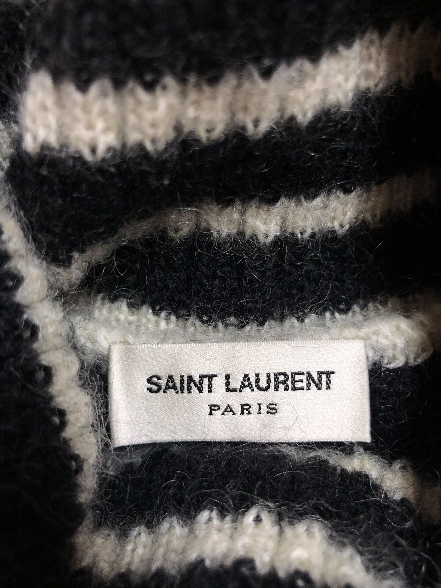 Saint Laurent Paris black and white striped turtleneck sweater Size US S / EU 44-46 / 1 - 6 Thumbnail