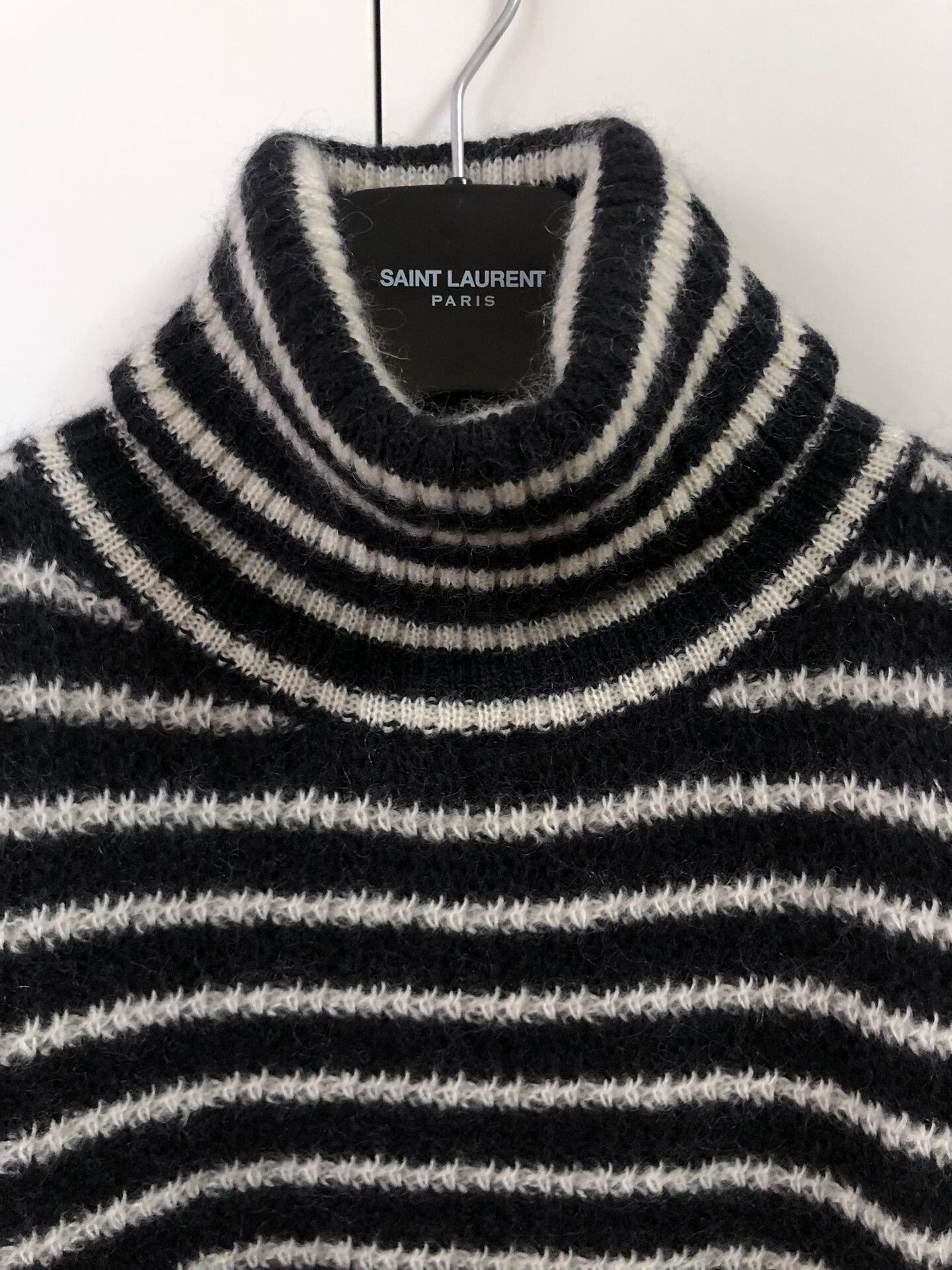 Saint Laurent Paris black and white striped turtleneck sweater Size US S / EU 44-46 / 1 - 2 Thumbnail