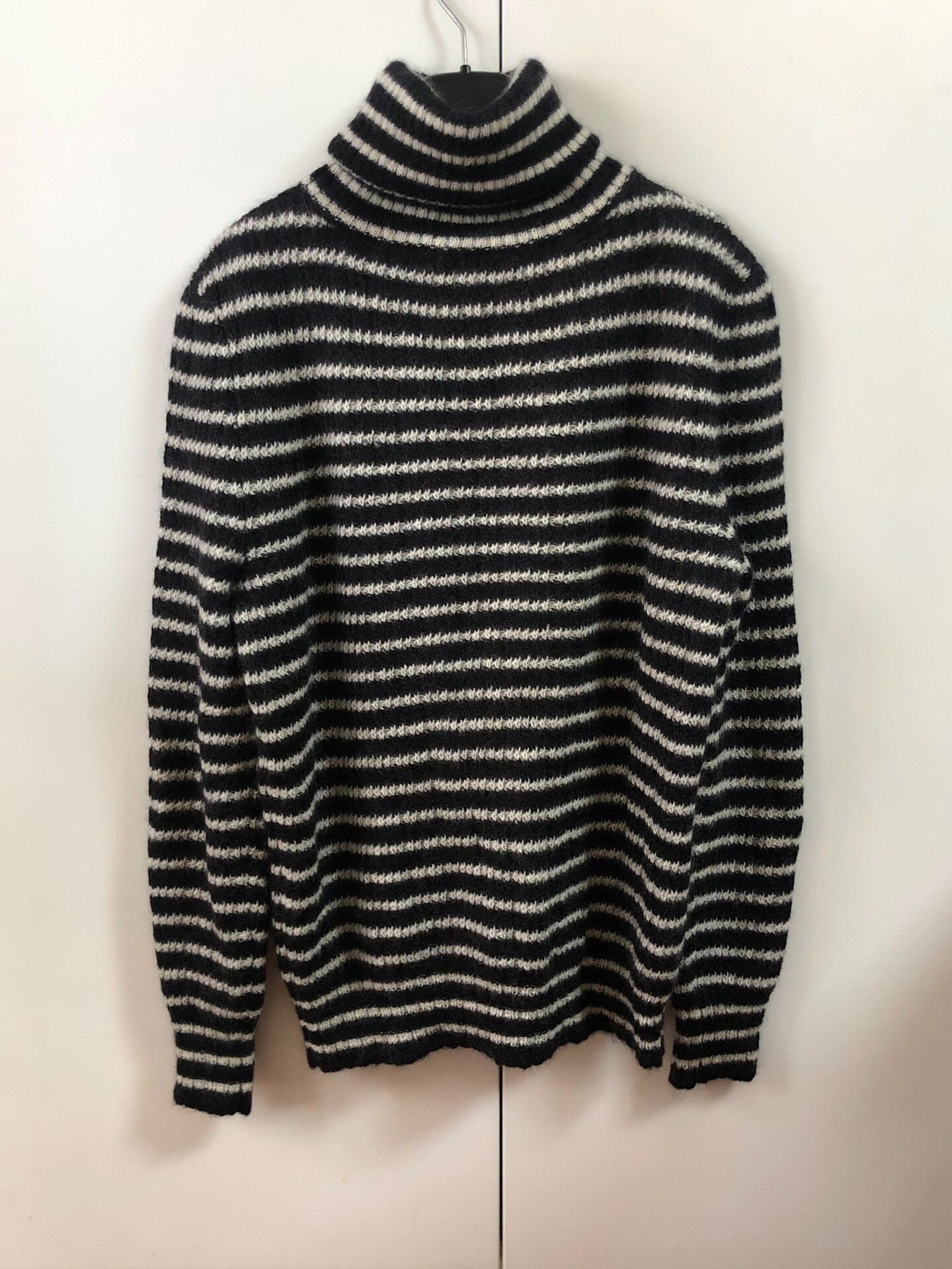 Saint Laurent Paris black and white striped turtleneck sweater Size US S / EU 44-46 / 1 - 5 Thumbnail