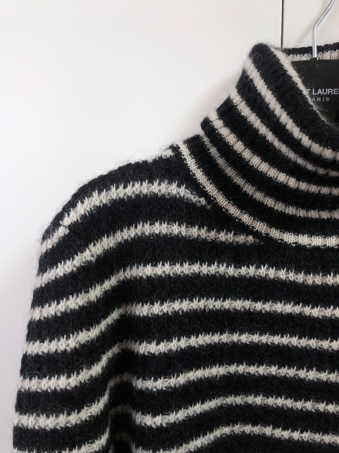 Saint Laurent Paris black and white striped turtleneck sweater Size US S / EU 44-46 / 1 - 3 Thumbnail