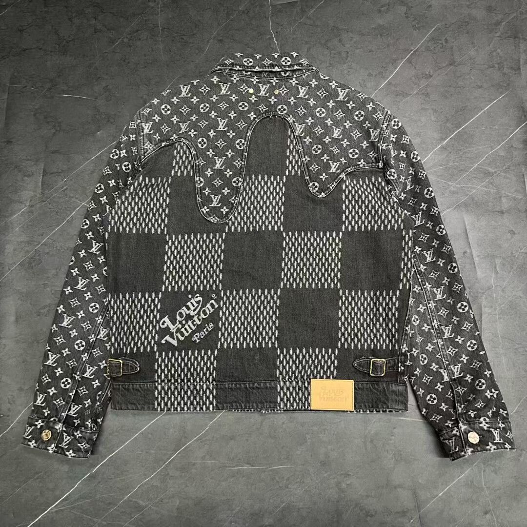 Louis Vuitton louis vuitton nigo gray black denim jacket Size US L / EU 52-54 / 3 - 6 Thumbnail