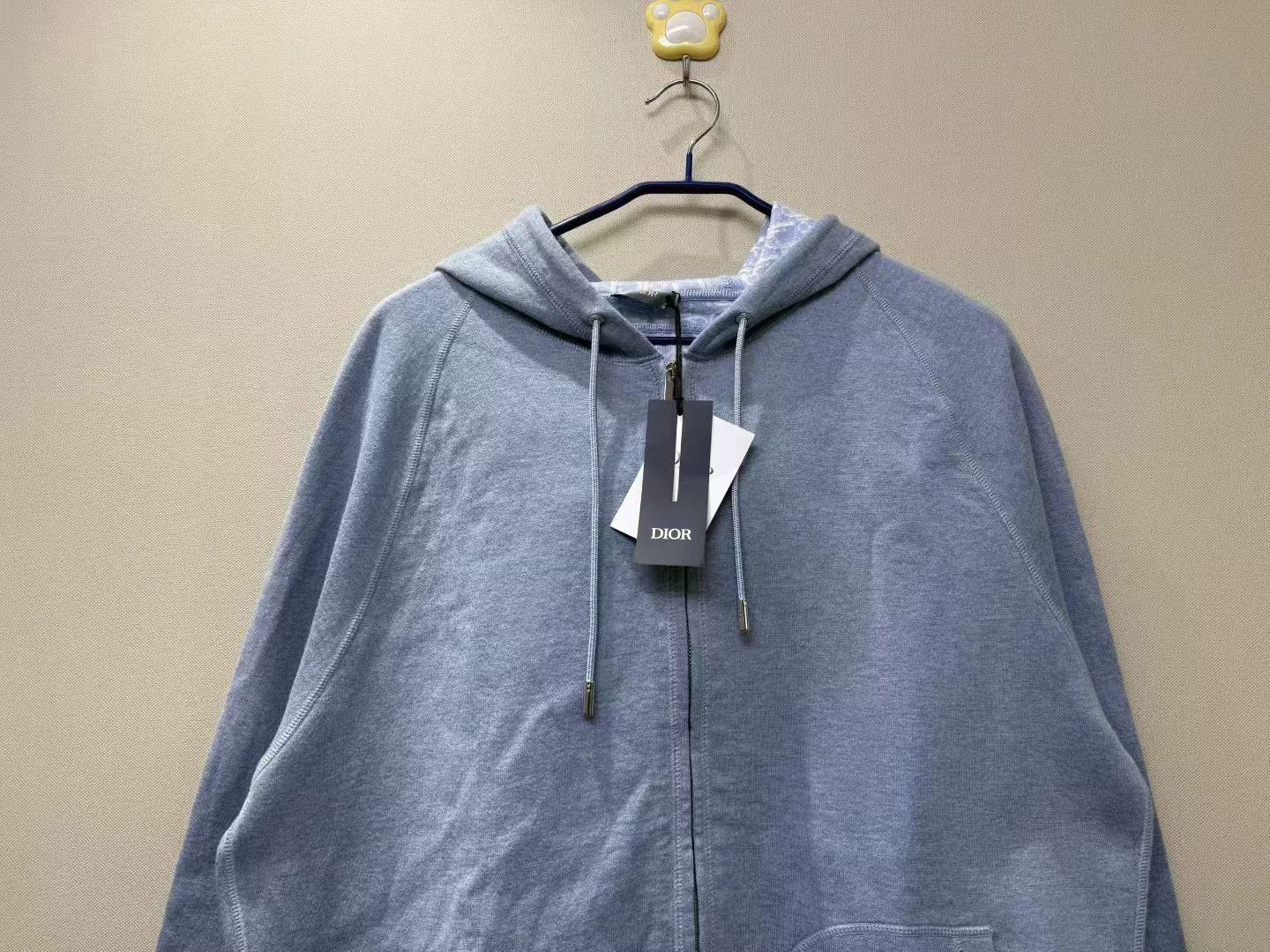 Dior dior logo cashmere coat in dust blue Size US XXL / EU 58 / 5 - 2 Thumbnail