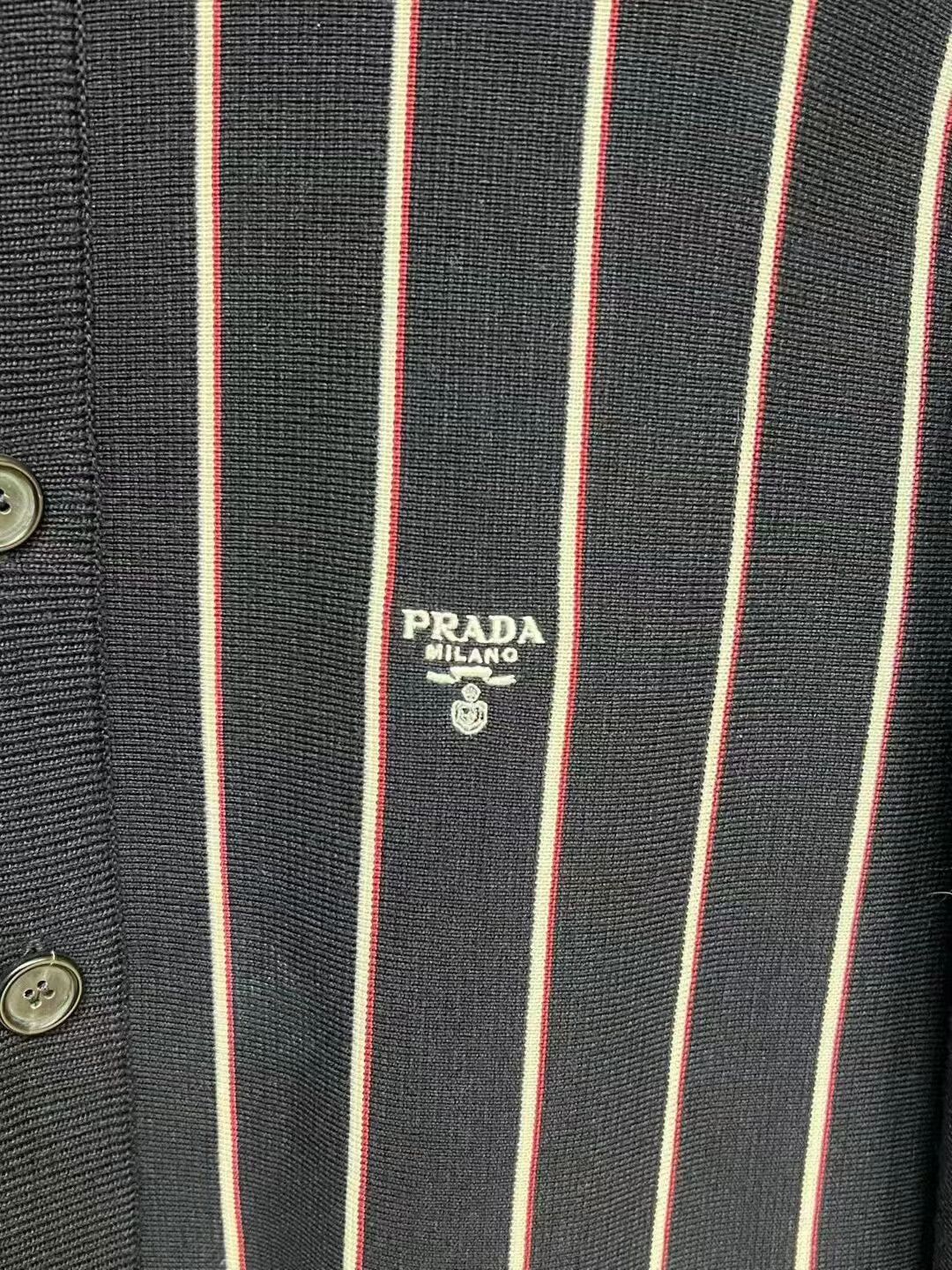 Prada Prada Striped Cardigan in New Condition Size US L / EU 52-54 / 3 - 3 Thumbnail