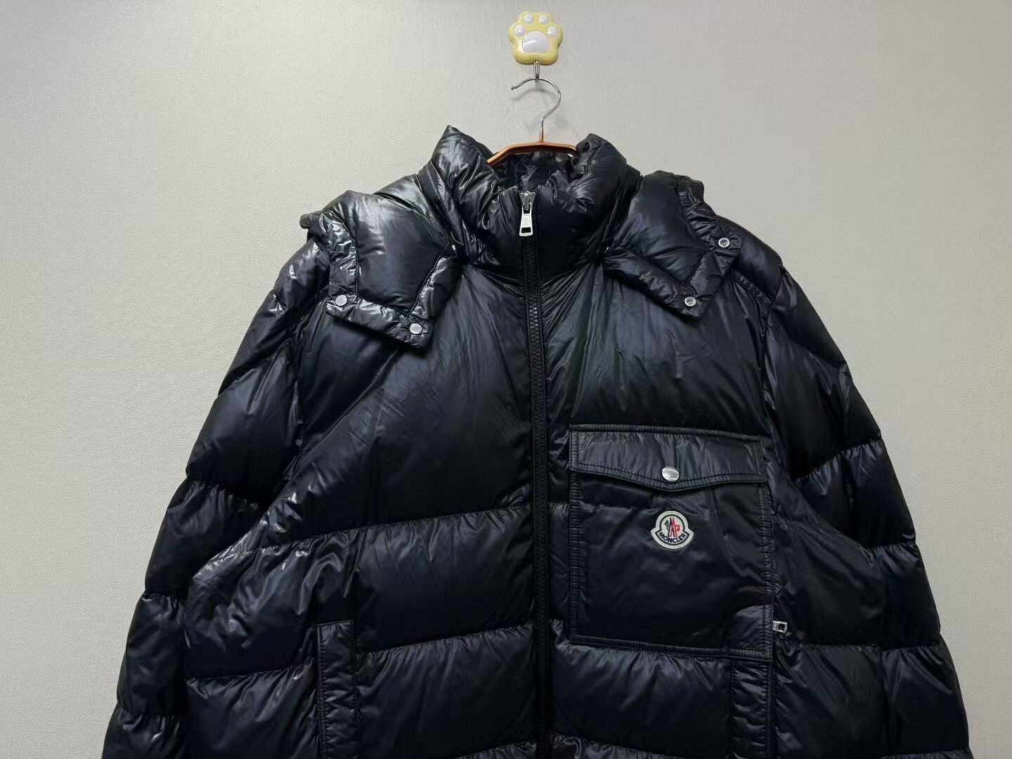 Moncler moncler black puffer jacket with logo pocket Size US L / EU 52-54 / 3 - 2 Thumbnail
