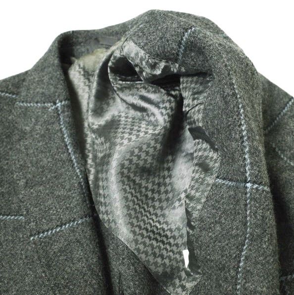 Gucci Gucci Gucci Windowpane Wool Jacket Leather Outerwear 19W5F0 DUTY FREE for USA Size ONE SIZE - 6 Thumbnail