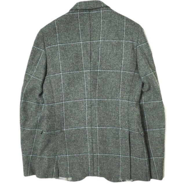 Gucci Gucci Gucci Windowpane Wool Jacket Leather Outerwear 19W5F0 DUTY FREE for USA Size ONE SIZE - 2 Thumbnail