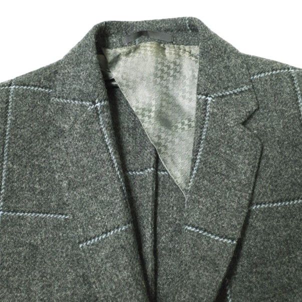 Gucci Gucci Gucci Windowpane Wool Jacket Leather Outerwear 19W5F0 DUTY FREE for USA Size ONE SIZE - 3 Thumbnail