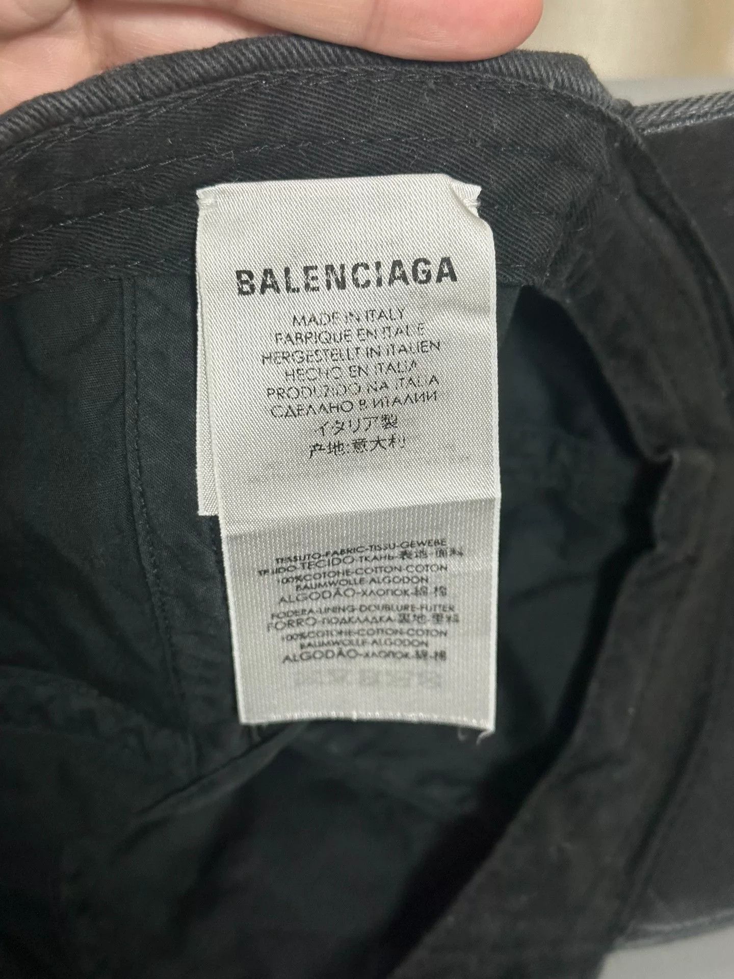 Balenciaga balenciaga logo baseball cap black grey Size ONE SIZE - 5 Thumbnail