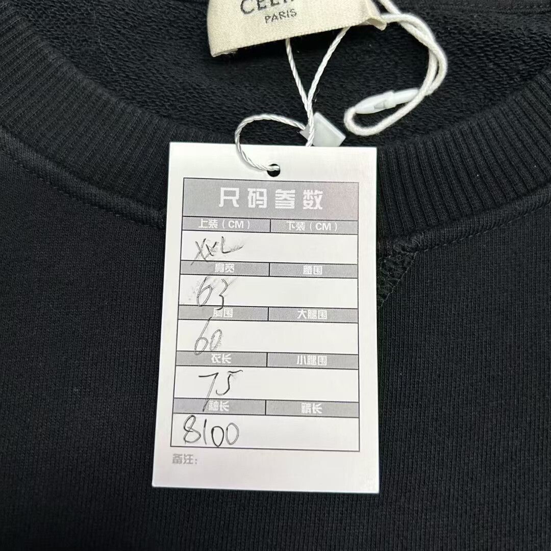 Celine celine rhinestone logo pullover sweatshirt XXL Size XXL / US 16-18 / IT 52-54 - 4 Thumbnail
