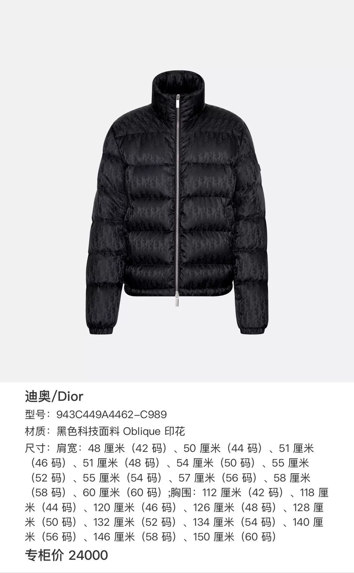 Dior dior black down puffer jacket size 46 Size US L / EU 52-54 / 3 - 7 Thumbnail