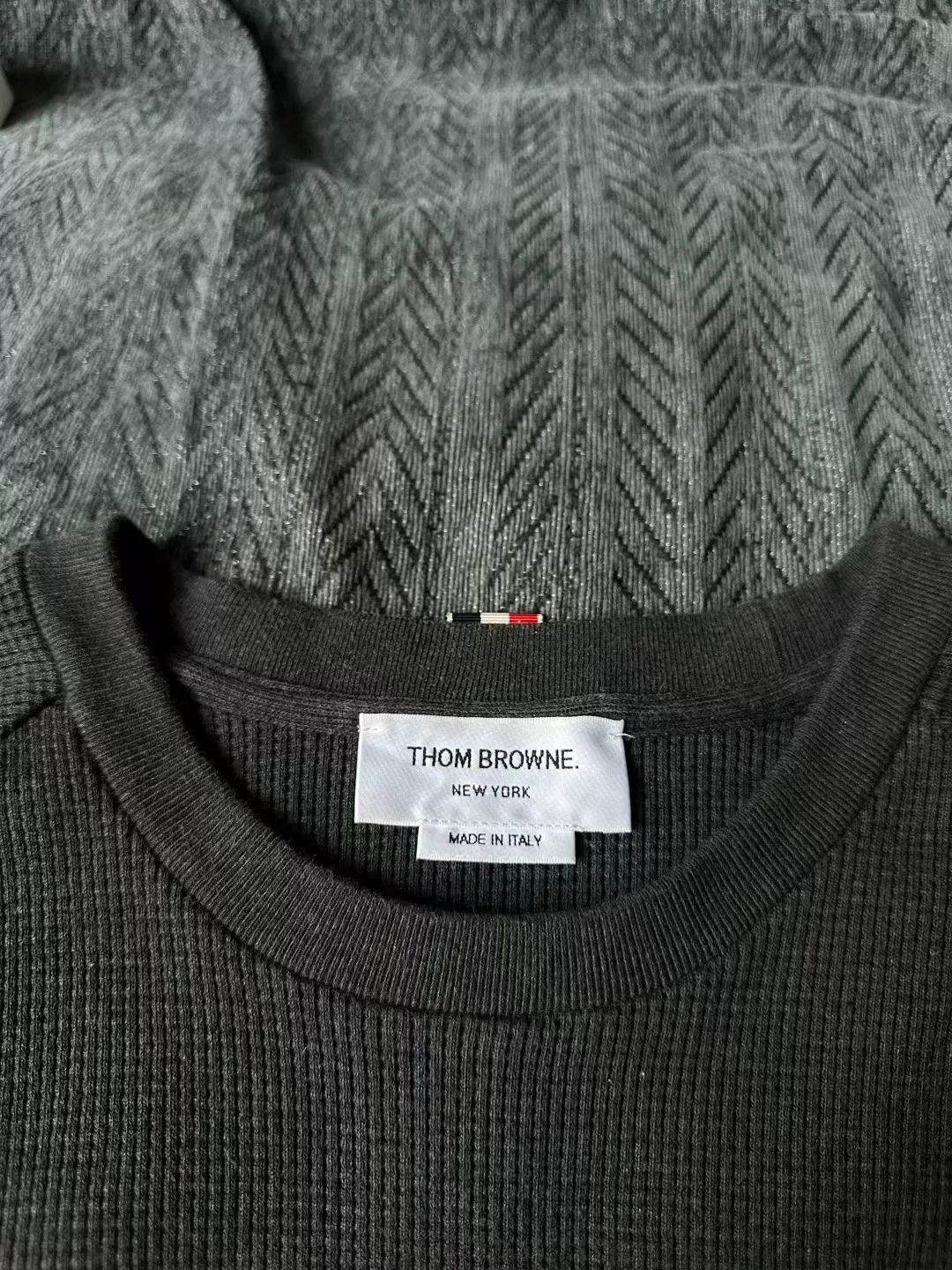 Thom Browne thom browne deep gray waffle sweatshirt Size US L / EU 52-54 / 3 - 3 Thumbnail