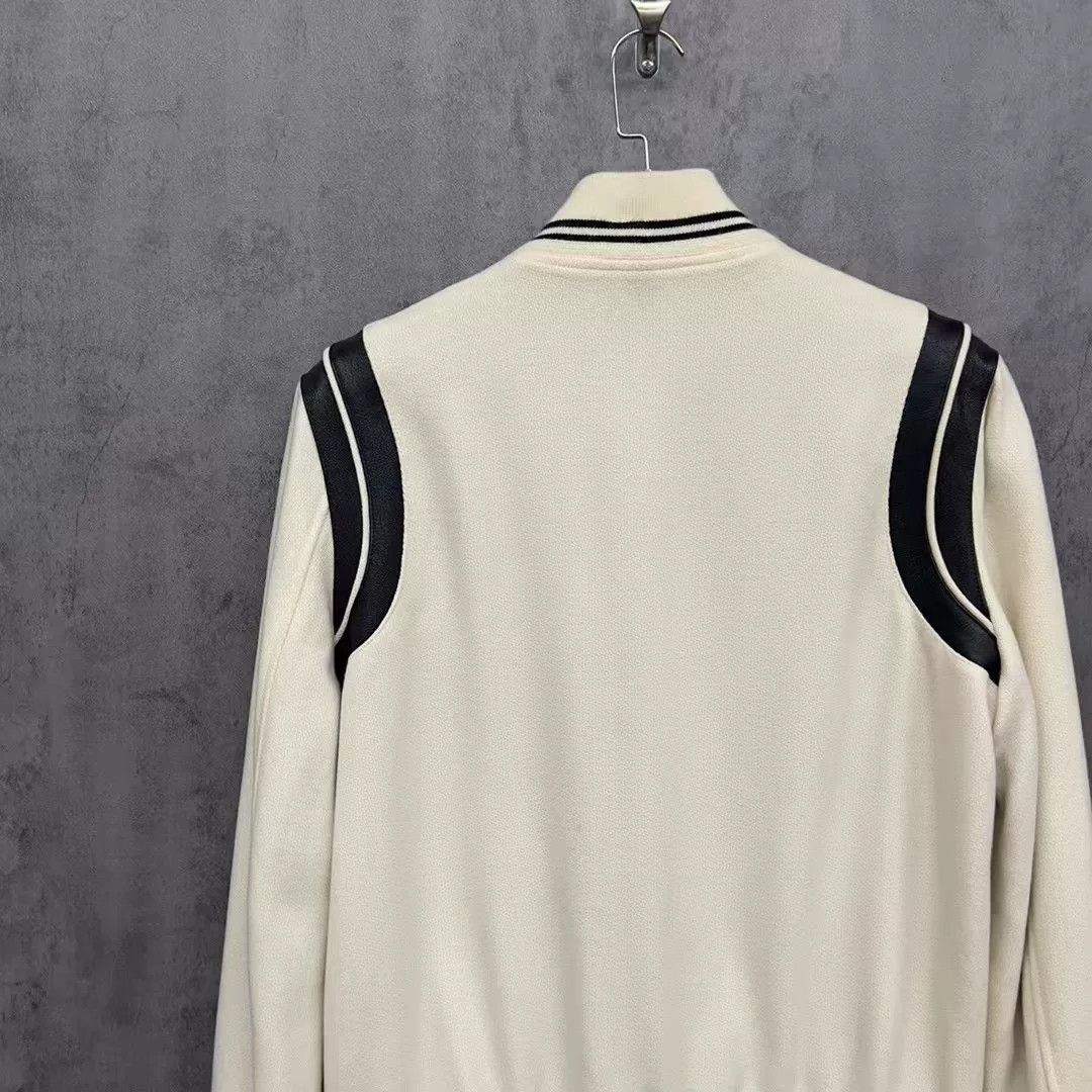 Saint Laurent Paris Saint Laurent New Mixed Leather Baseball Jacket Size US XXL / EU 58 / 5 - 2 Thumbnail