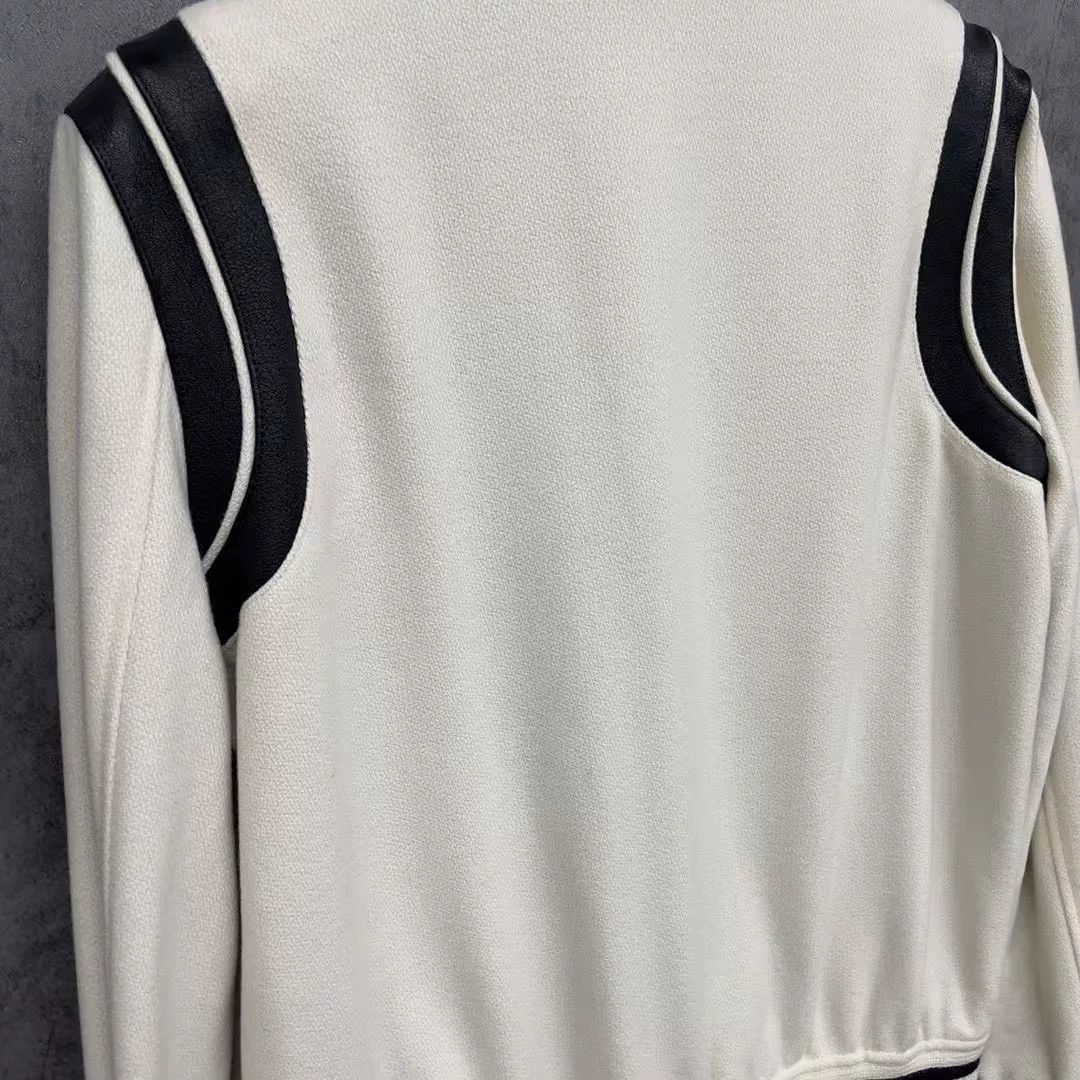 Saint Laurent Paris Saint Laurent New Mixed Leather Baseball Jacket Size US XXL / EU 58 / 5 - 3 Thumbnail