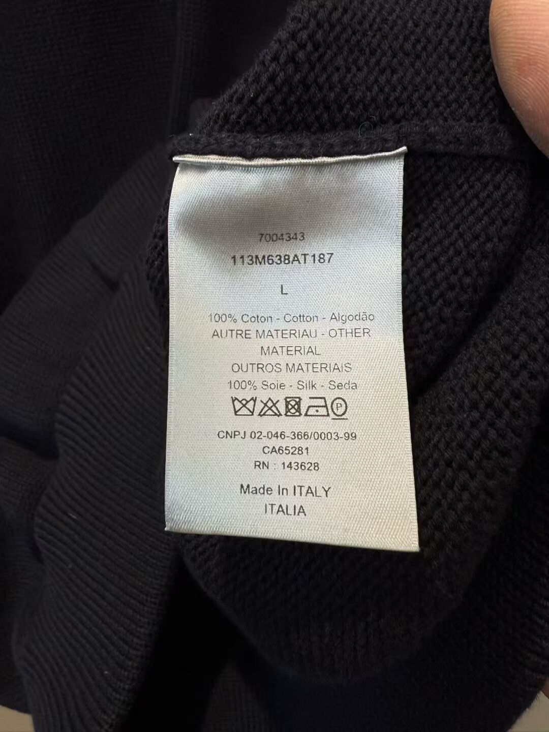 Dior black blue logo sweater by dior Size US L / EU 52-54 / 3 - 3 Thumbnail