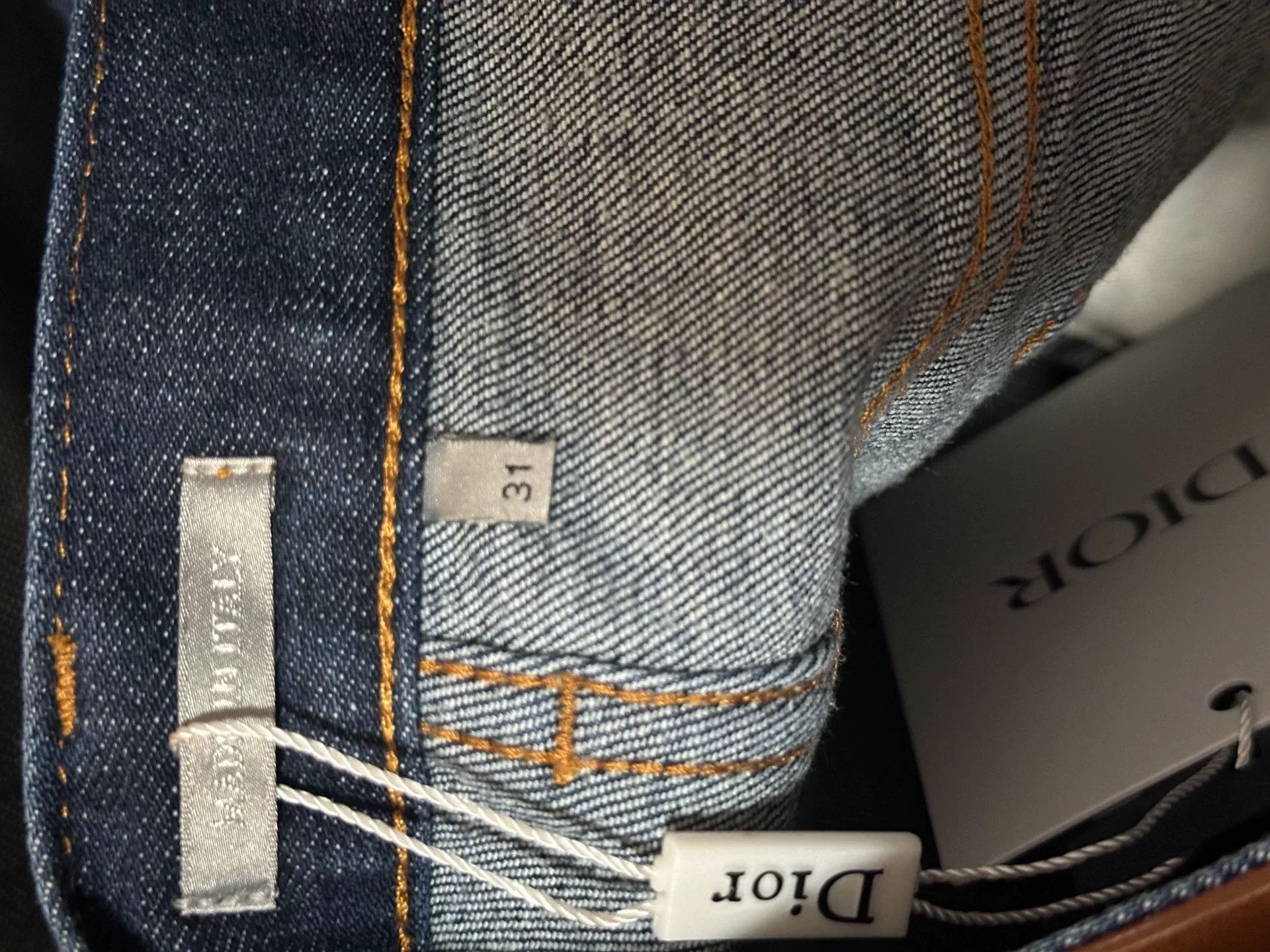 Dior Dior Blue Denim Jeans with Interior Print Size US 31 - 6 Thumbnail