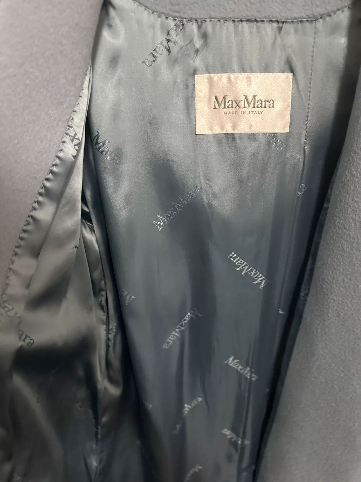 Max Mara MaxMara Blue Camel Wool Hooded Coat Size M / US 6-8 / IT 42-44 - 3 Thumbnail