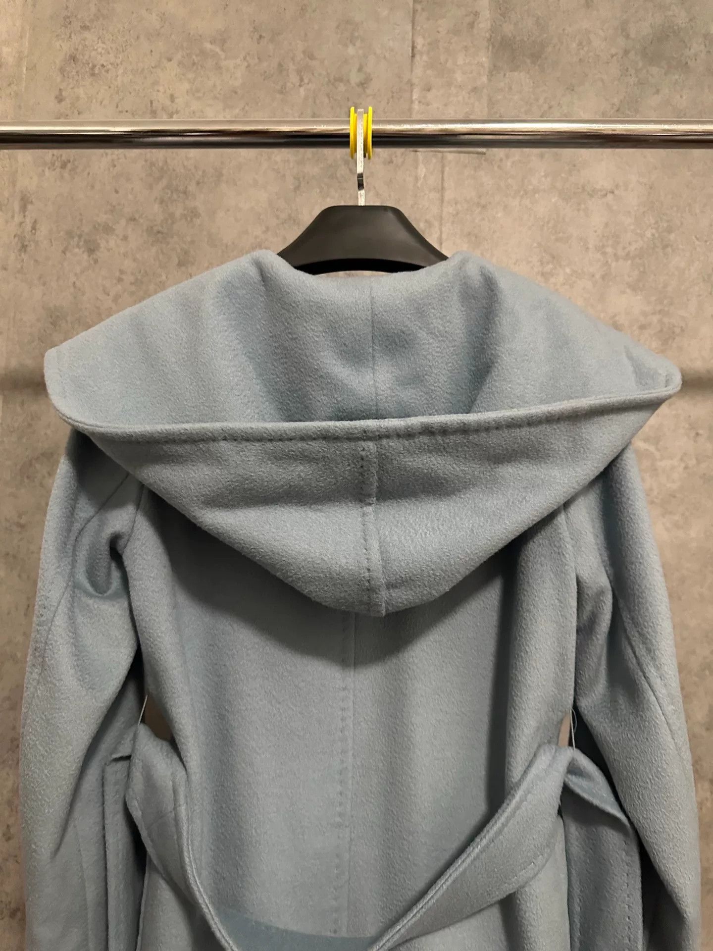 Max Mara MaxMara Blue Camel Wool Hooded Coat Size M / US 6-8 / IT 42-44 - 6 Thumbnail