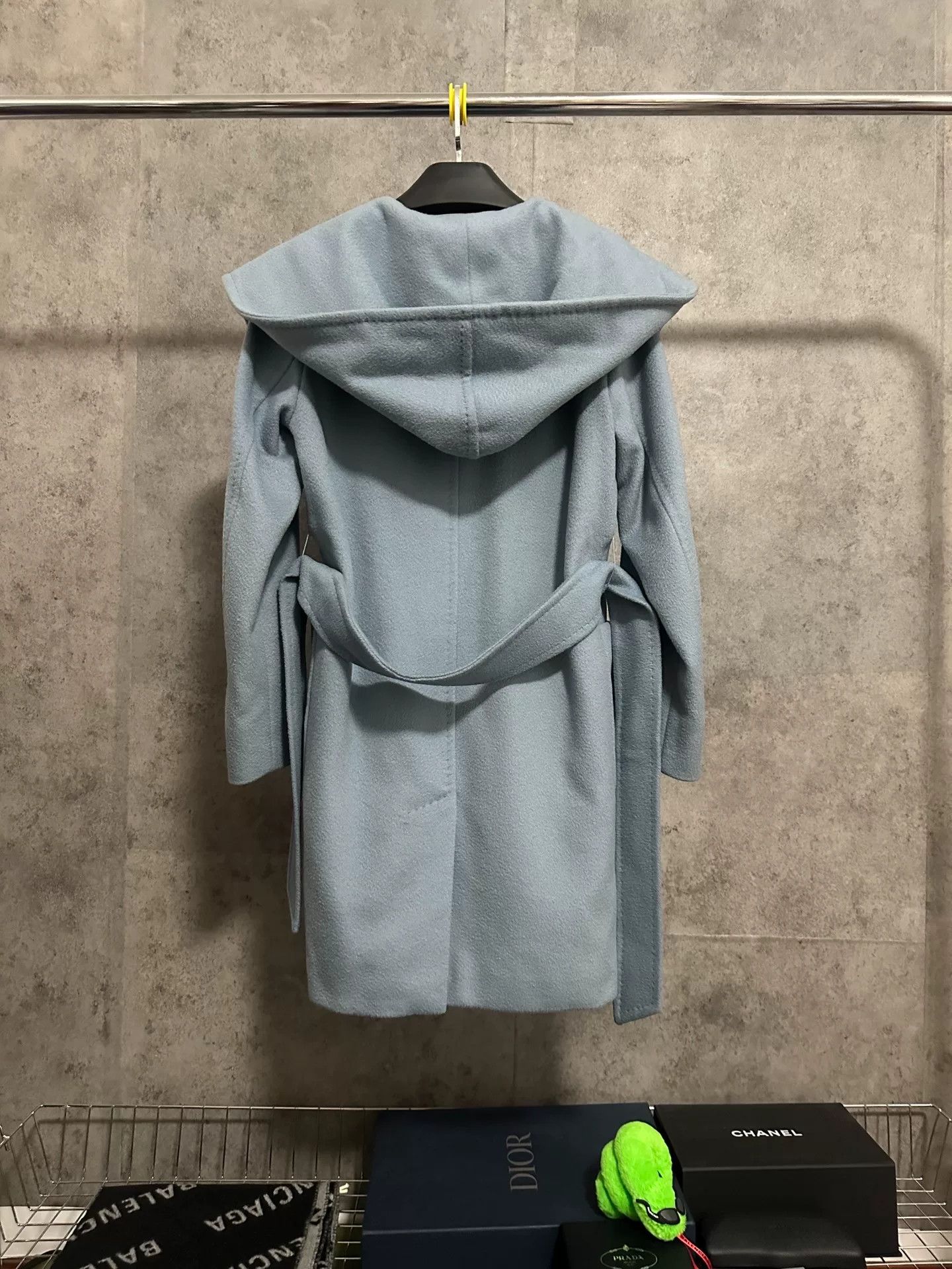 Max Mara MaxMara Blue Camel Wool Hooded Coat Size M / US 6-8 / IT 42-44 - 5 Thumbnail