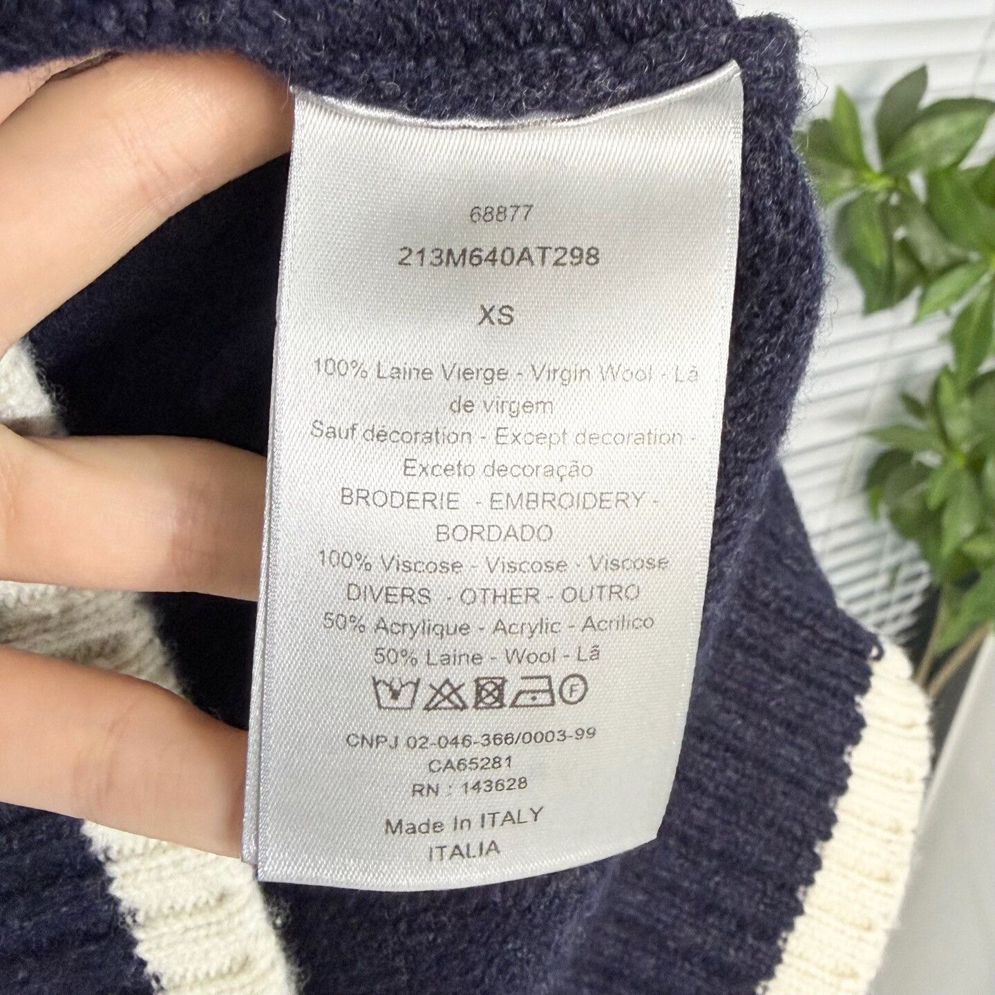 Dior new dior knitted wool sweater in navy Size XS / US 0-2 / IT 36-38 - 4 Thumbnail