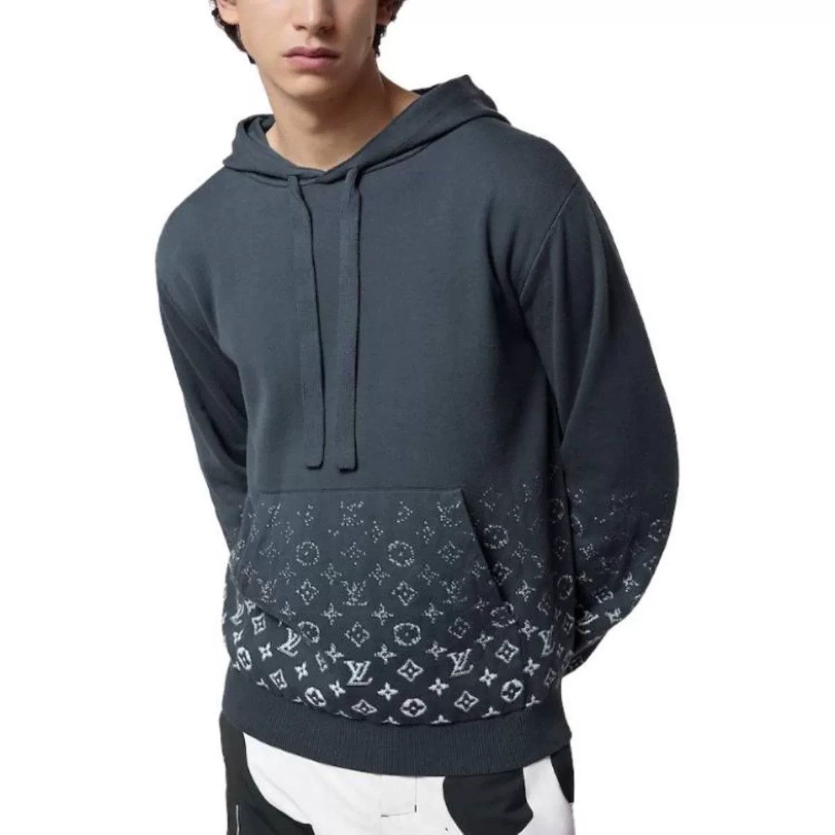 LVXWA louis vuitton knitted hoodie with logo Size US L / EU 52-54 / 3 - 6 Thumbnail