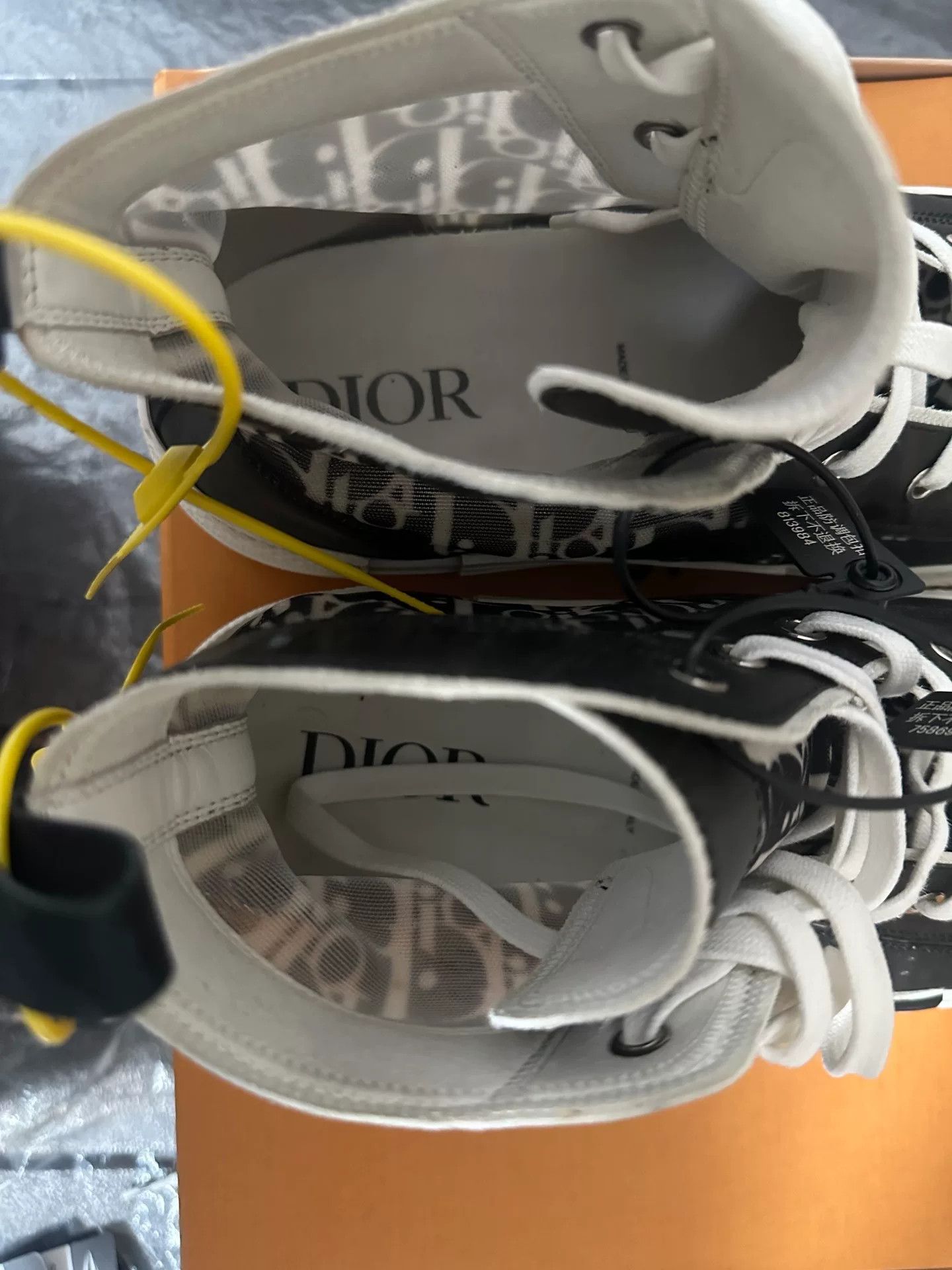 Dior Dior B23 Black and White High-top Sneakers Size US 12 / EU 45 - 5 Thumbnail