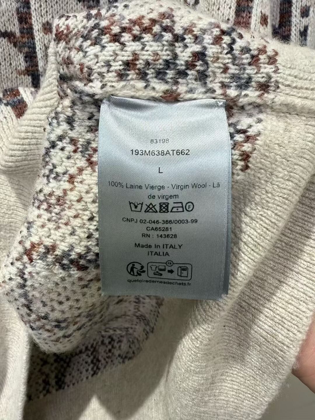 Dior dior logo sweater in beige, size L Size L / US 10 / IT 46 - 3 Thumbnail