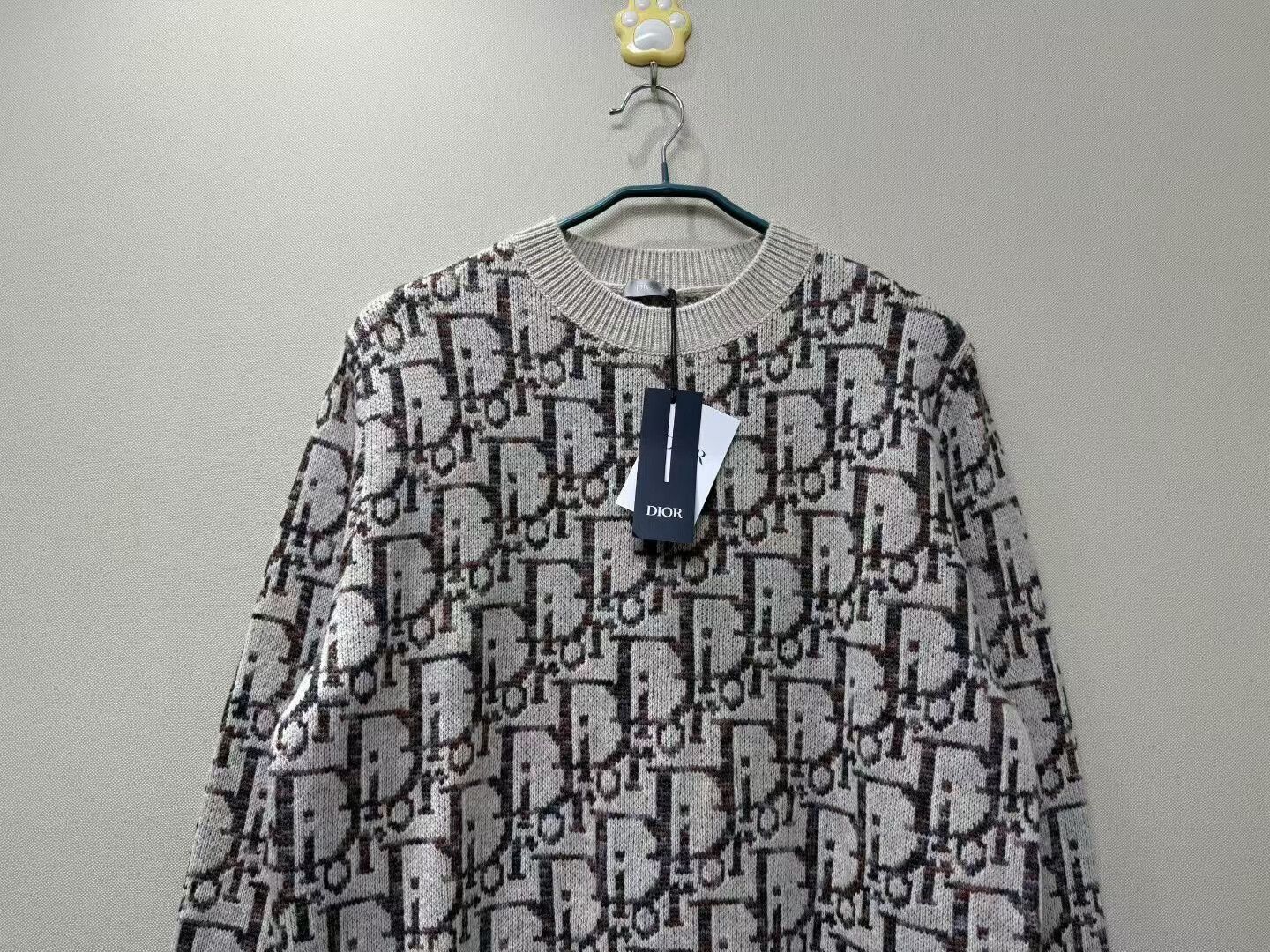 Dior dior logo sweater in beige, size L Size L / US 10 / IT 46 - 2 Thumbnail