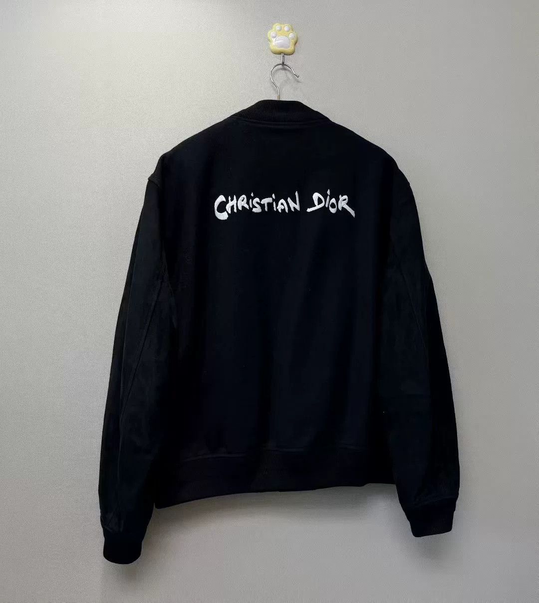 Dior dior black suede sleeve baseball jacket Size US L / EU 52-54 / 3 - 4 Thumbnail