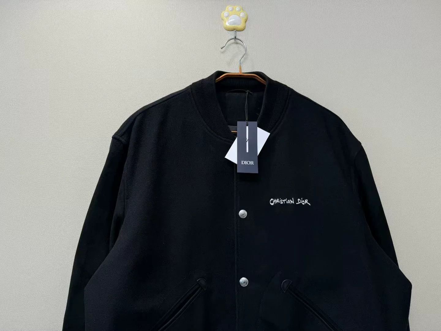 Dior dior black suede sleeve baseball jacket Size US L / EU 52-54 / 3 - 2 Thumbnail