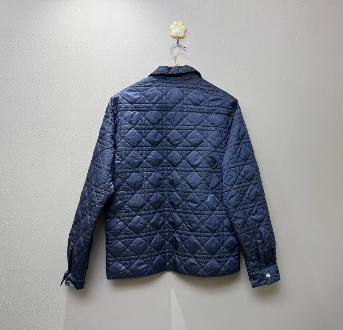 Dior Dior Navy Embroidered Logo Quilted Jacket Size US L / EU 52-54 / 3 - 4 Thumbnail