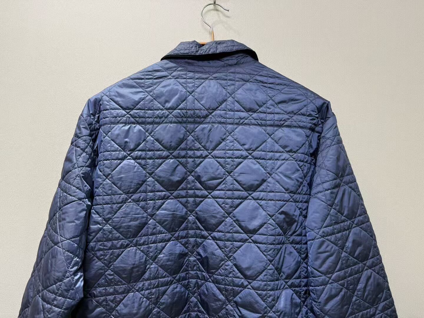 Dior Dior Navy Embroidered Logo Quilted Jacket Size US L / EU 52-54 / 3 - 5 Thumbnail